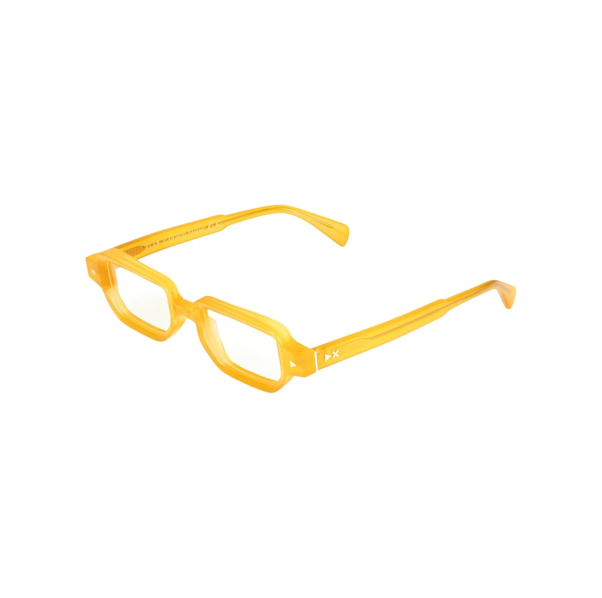 XLAB Unisex Samar Montature da vista Acetato Giallo Grigio Squadrata Fotocromatiche - immagine 1