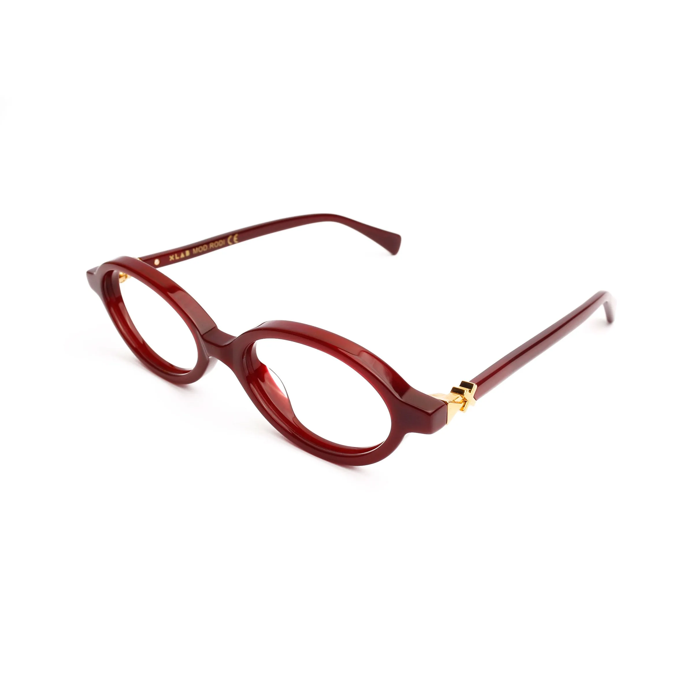 XLAB Rodi Montature da vista Acetato Bordeaux Rotonda Anti-luce blu Anti luce blu - per PC - immagine 1