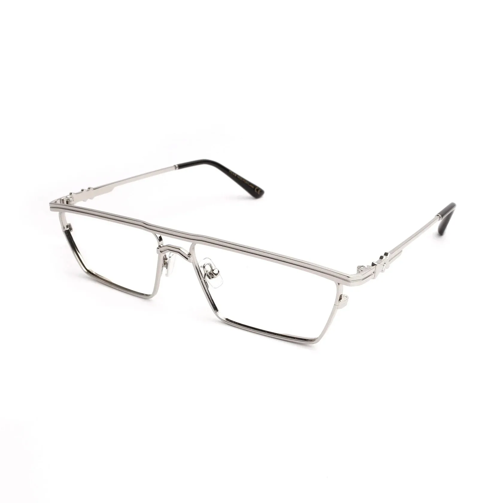 XLAB Portland Montature da vista Metallo Argento Squadrata Anti-luce blu Anti luce blu - per PC - immagine 1