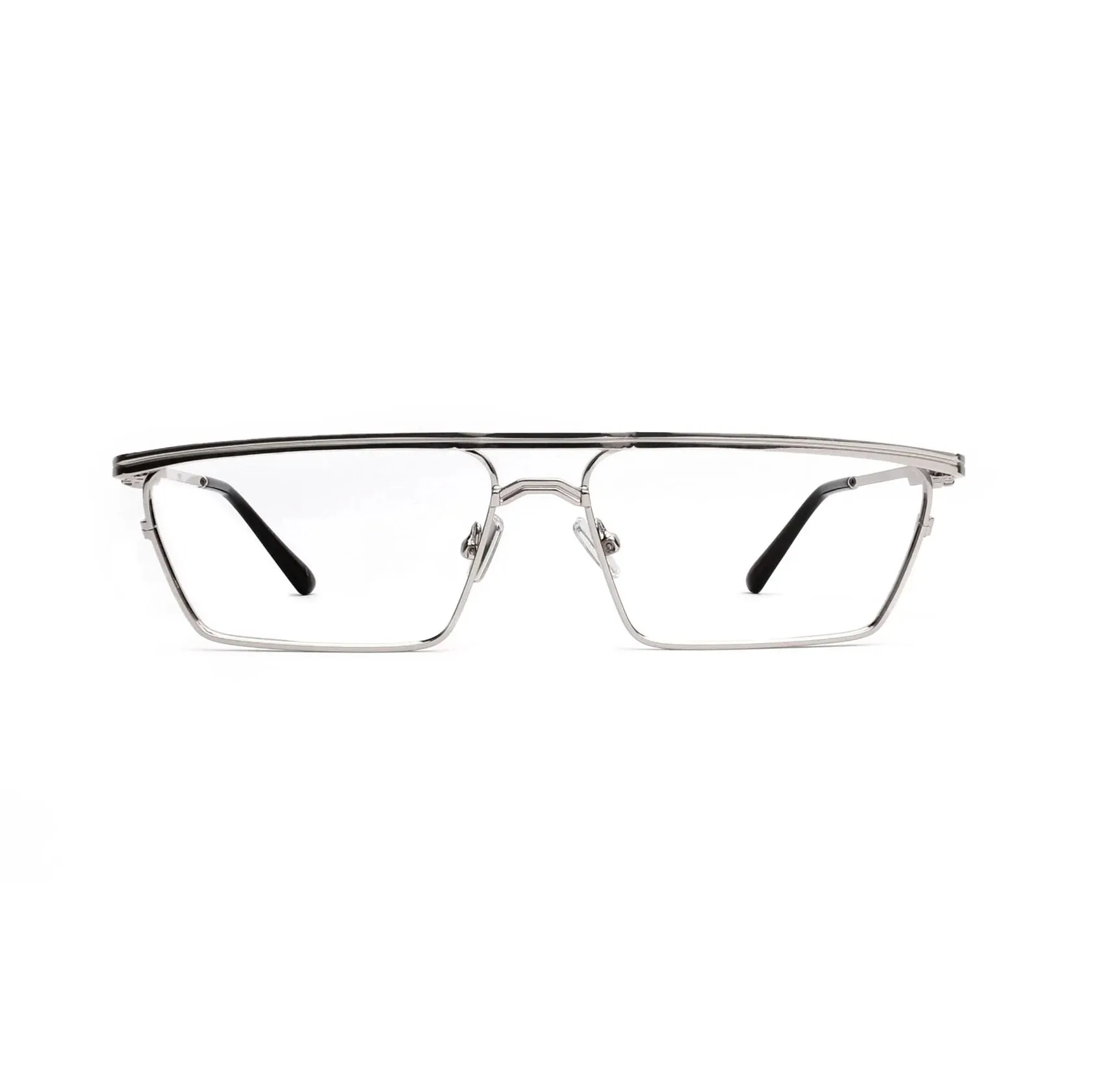 XLAB Portland Montature da vista Metallo Argento Squadrata Anti-luce blu Anti luce blu - per PC - immagine 2