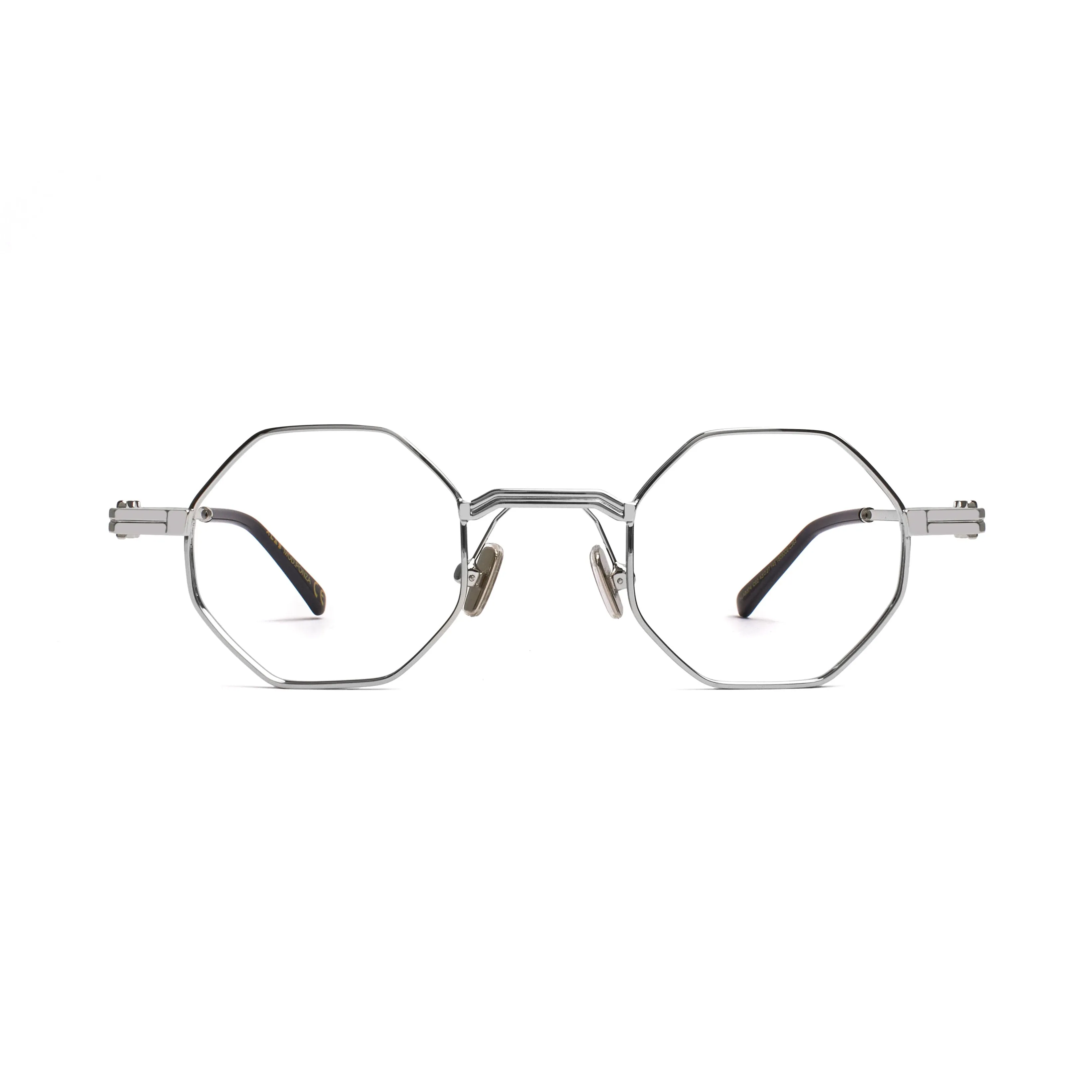 XLAB Unisex Ponza Montature da vista Metallo Argento Geometrica Anti-luce blu Anti luce blu - per PC - immagine 2