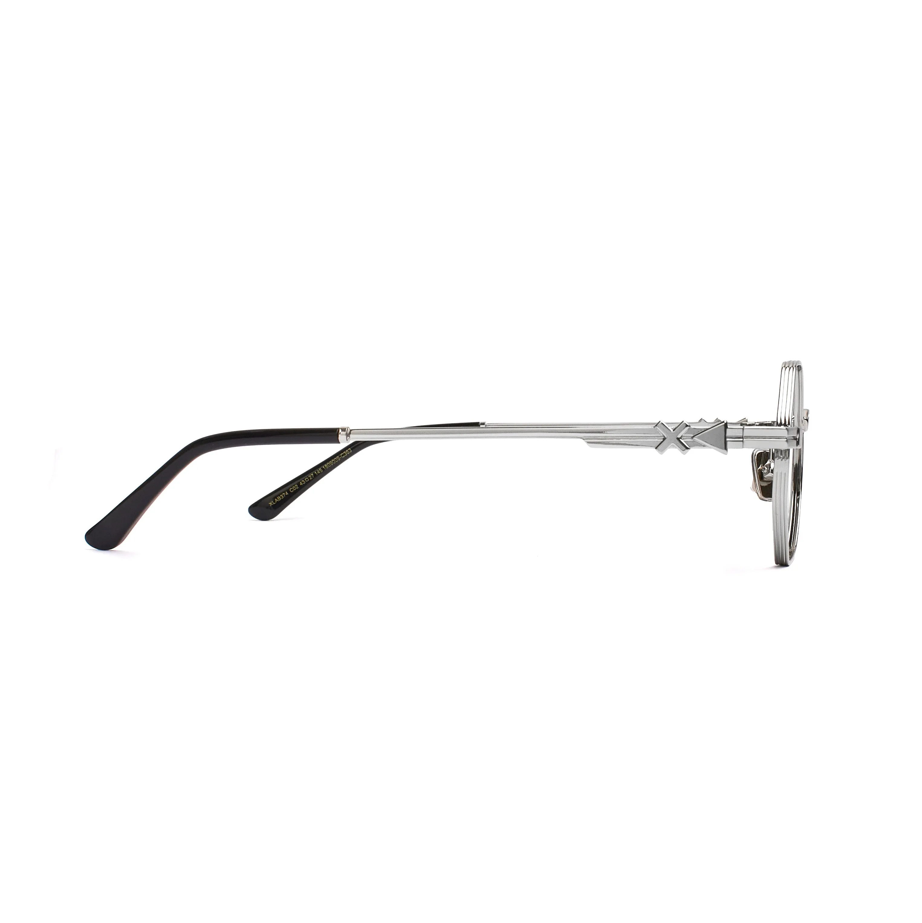 XLAB Unisex Ponza Montature da vista Metallo Nero Marrone Geometrica Fotocromatiche - immagine 3