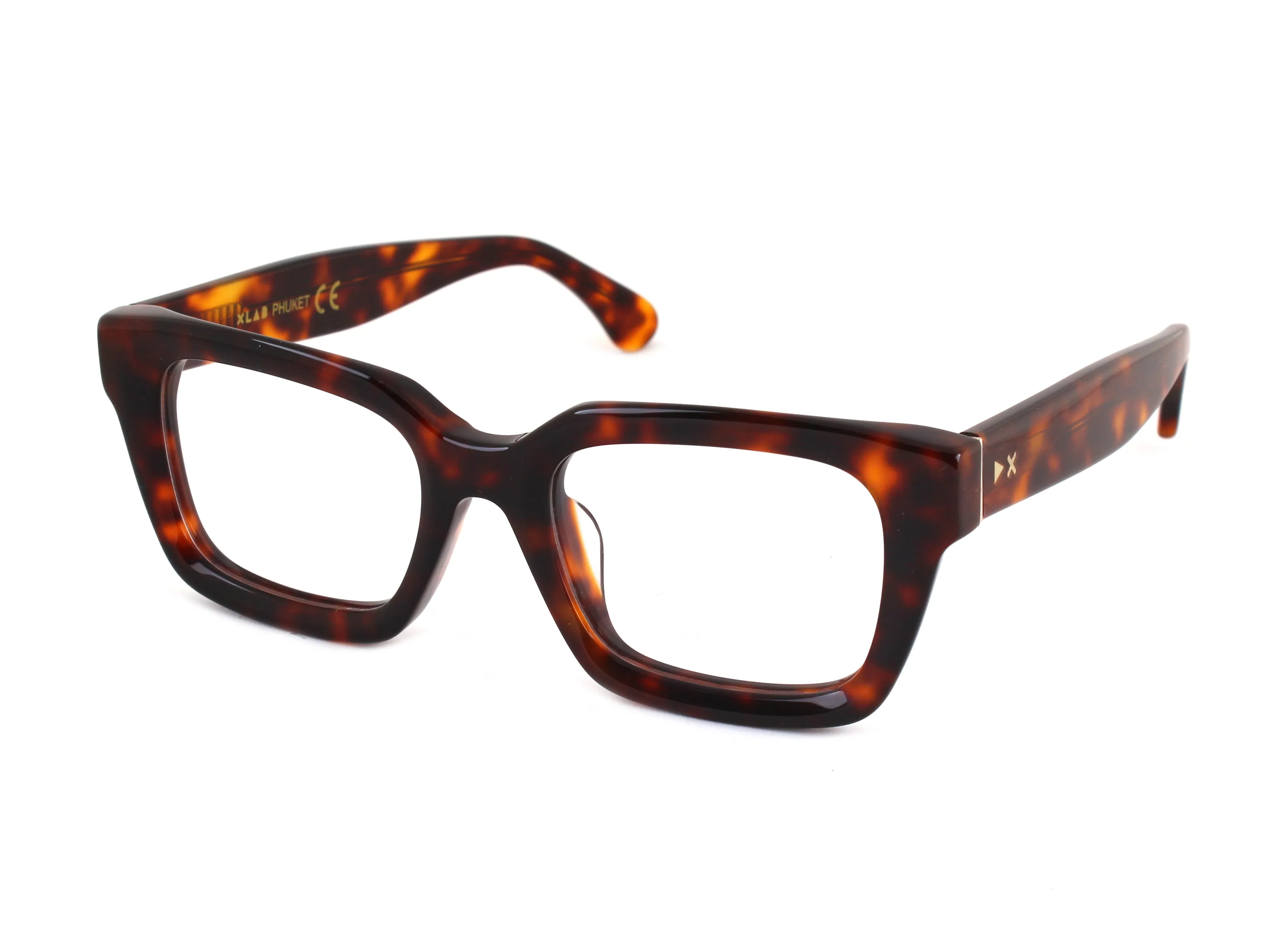 XLAB Unisex Phuket Montature da vista Acetato Nero Marrone Squadrata Fotocromatiche - immagine 4