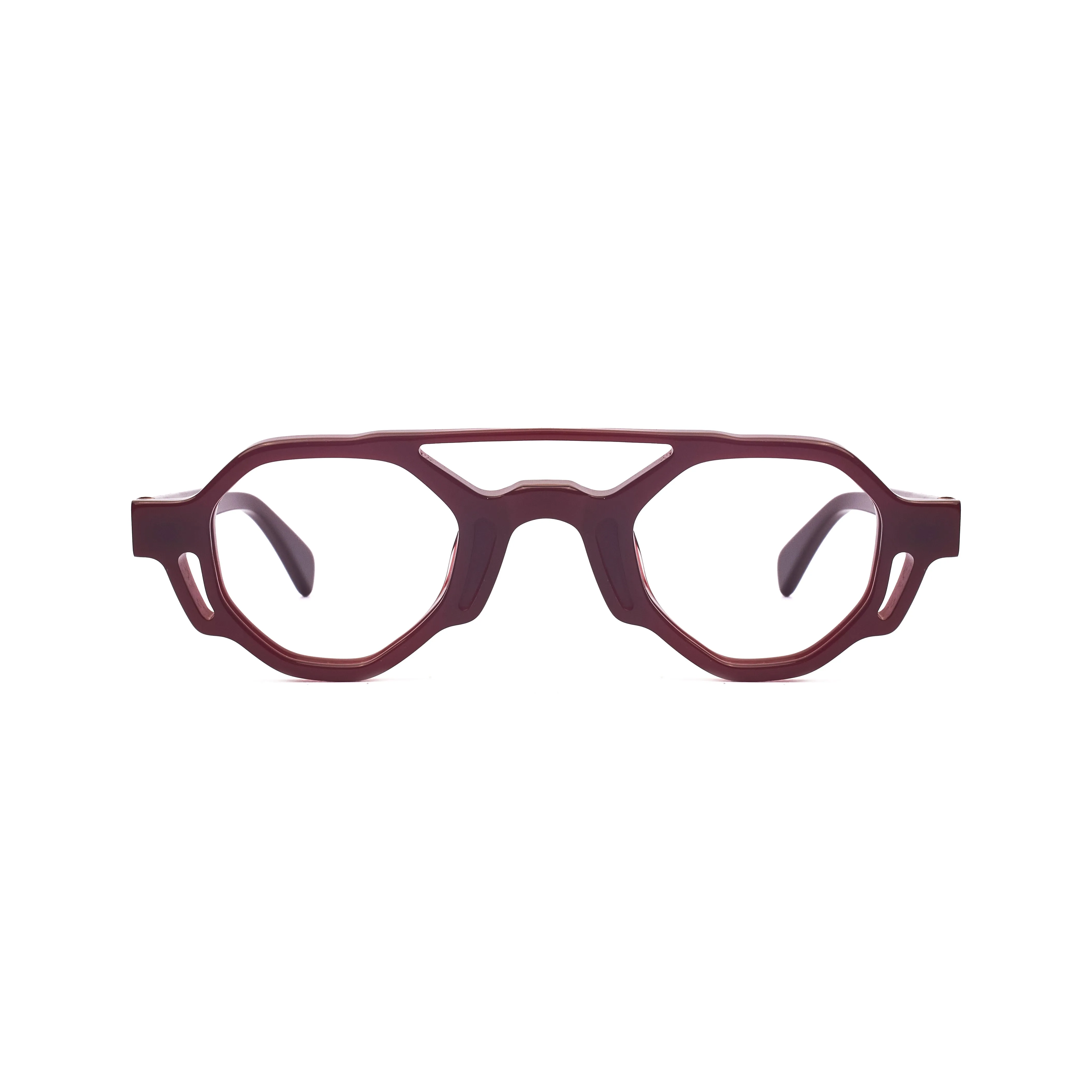 XLAB Unisex Paxi fotocromatico Montature da vista Acetato Bordeaux Geometrica Anti-luce blu Anti luce blu - per PC - immagine 2