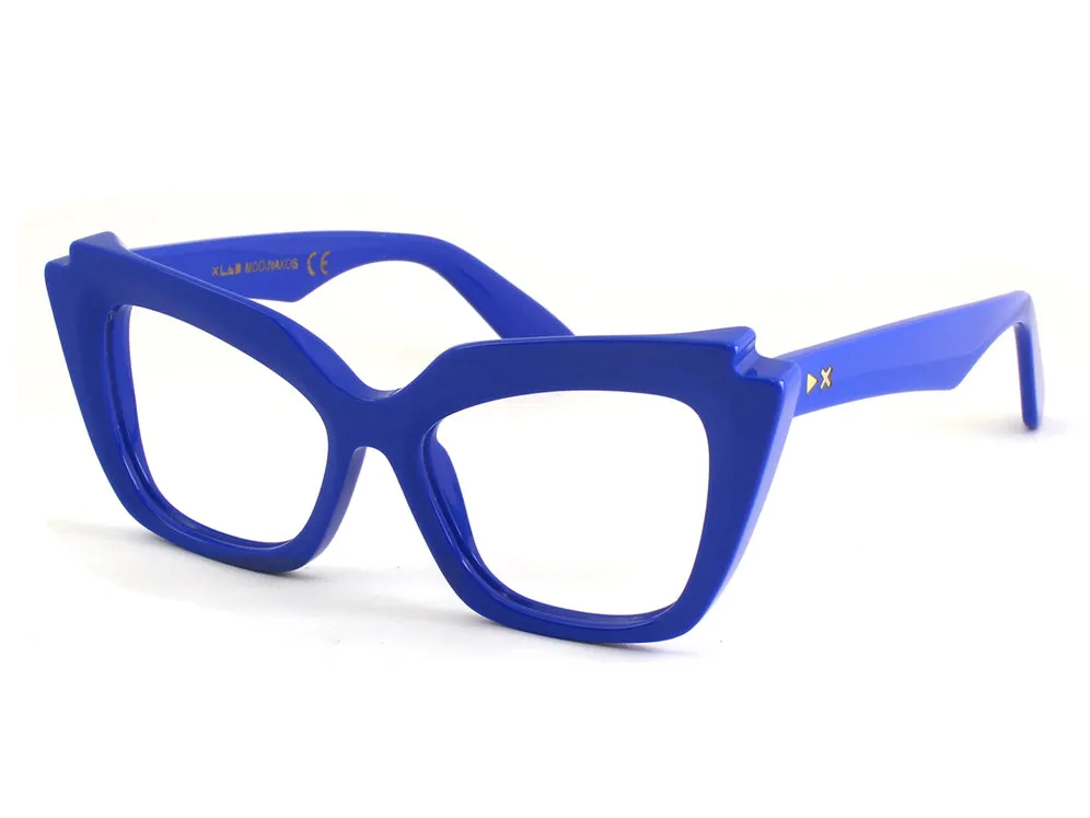 XLAB Donna Naxos Montature da vista Acetato Blu Cat Eye Anti-luce blu Anti luce blu - per PC - immagine 4