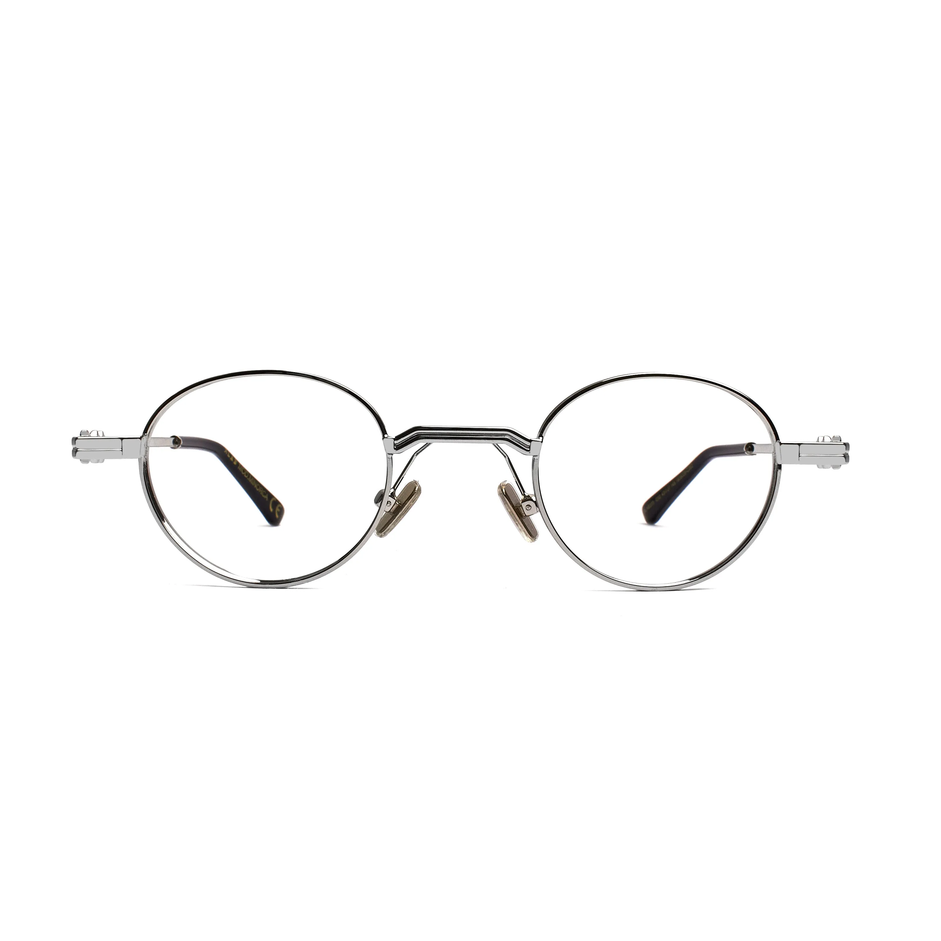XLAB Unisex Minorca Montature da vista Metallo Nero Viola Rotonda Fotocromatiche - immagine 2