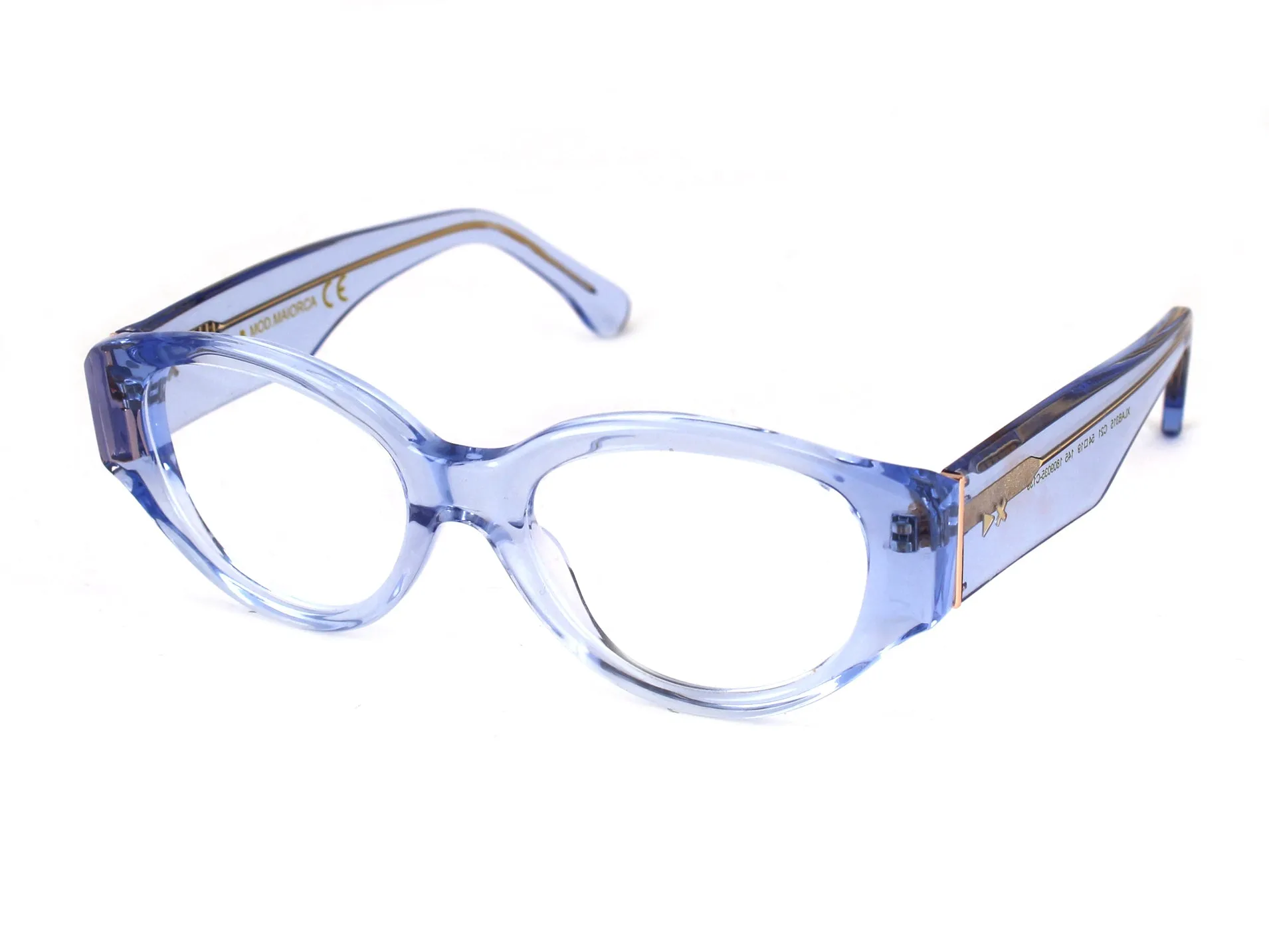 XLAB Unisex MAIORCA Montature da vista Acetato Bianco Rotonda Antiriflesso Antiriflesso - immagine 1