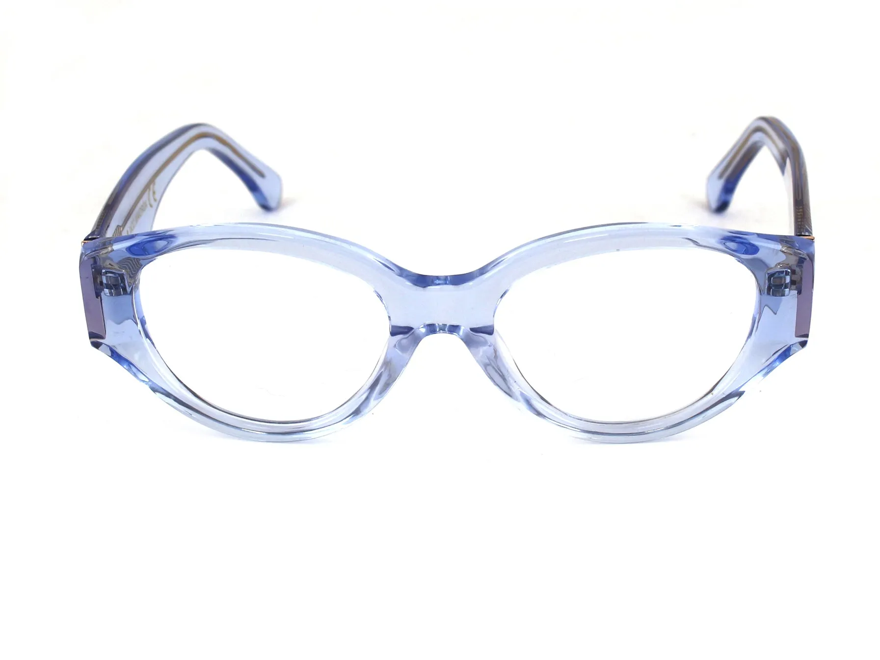 XLAB Unisex MAIORCA Montature da vista Acetato Rosso Rotonda Anti-luce blu Anti luce blu - per PC - immagine 2