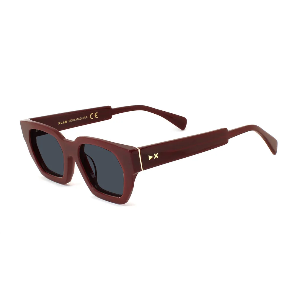 XLAB Madura Montature da vista Acetato Grigio strisciato Marrone Geometrica Fotocromatiche - immagine 4