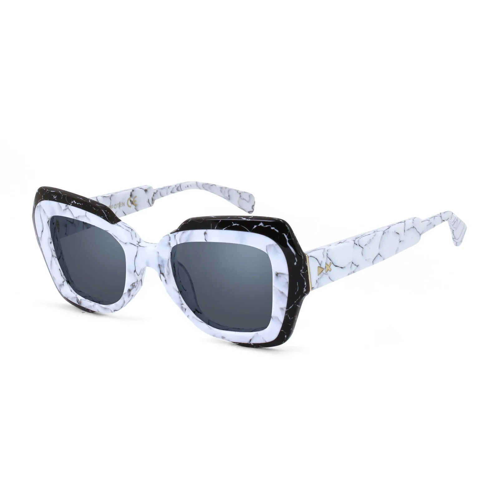 XLAB Donna Lofoten Montature da vista Acetato Marmo Bianco Farfalla Anti-luce blu Anti luce blu - per PC - immagine 4
