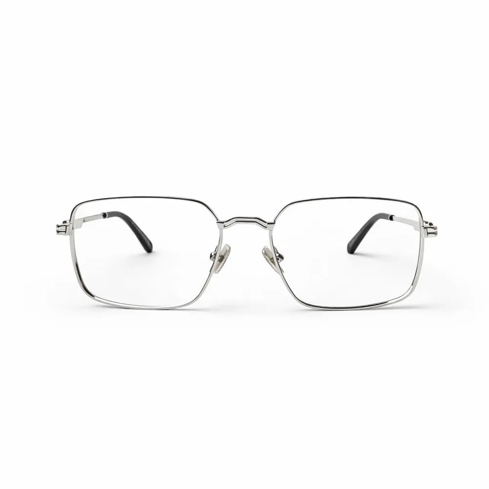 XLAB Unisex Linosa Montature da vista Metallo Argento Grigio Squadrata Fotocromatiche - immagine 2
