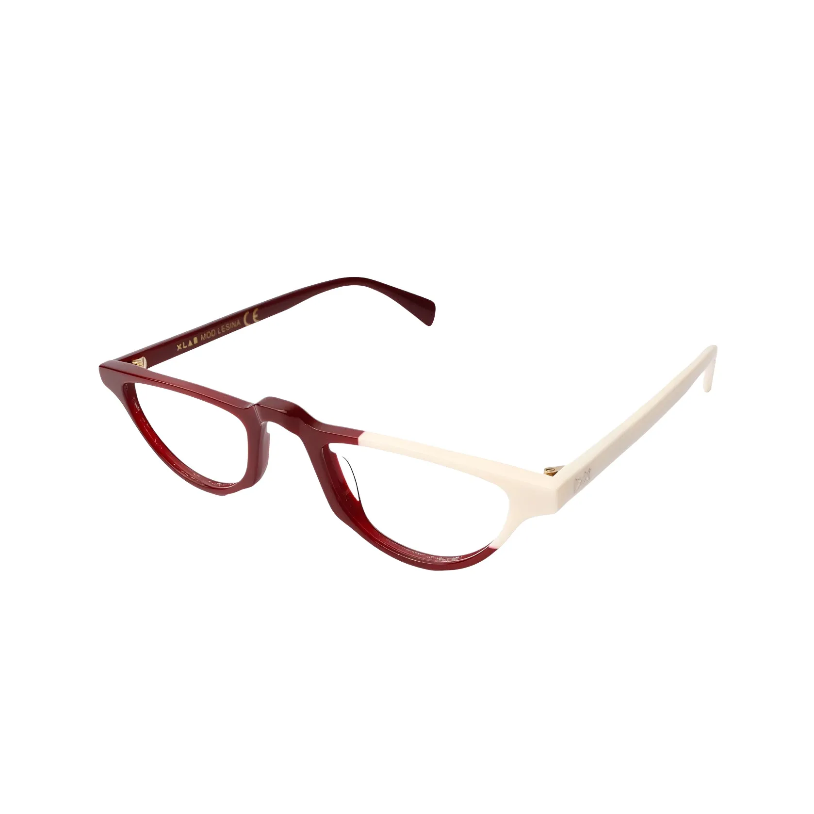 XLAB Donna Lesina Montature da vista Acetato Bordeaux Marrone Geometrica Fotocromatiche - immagine 1