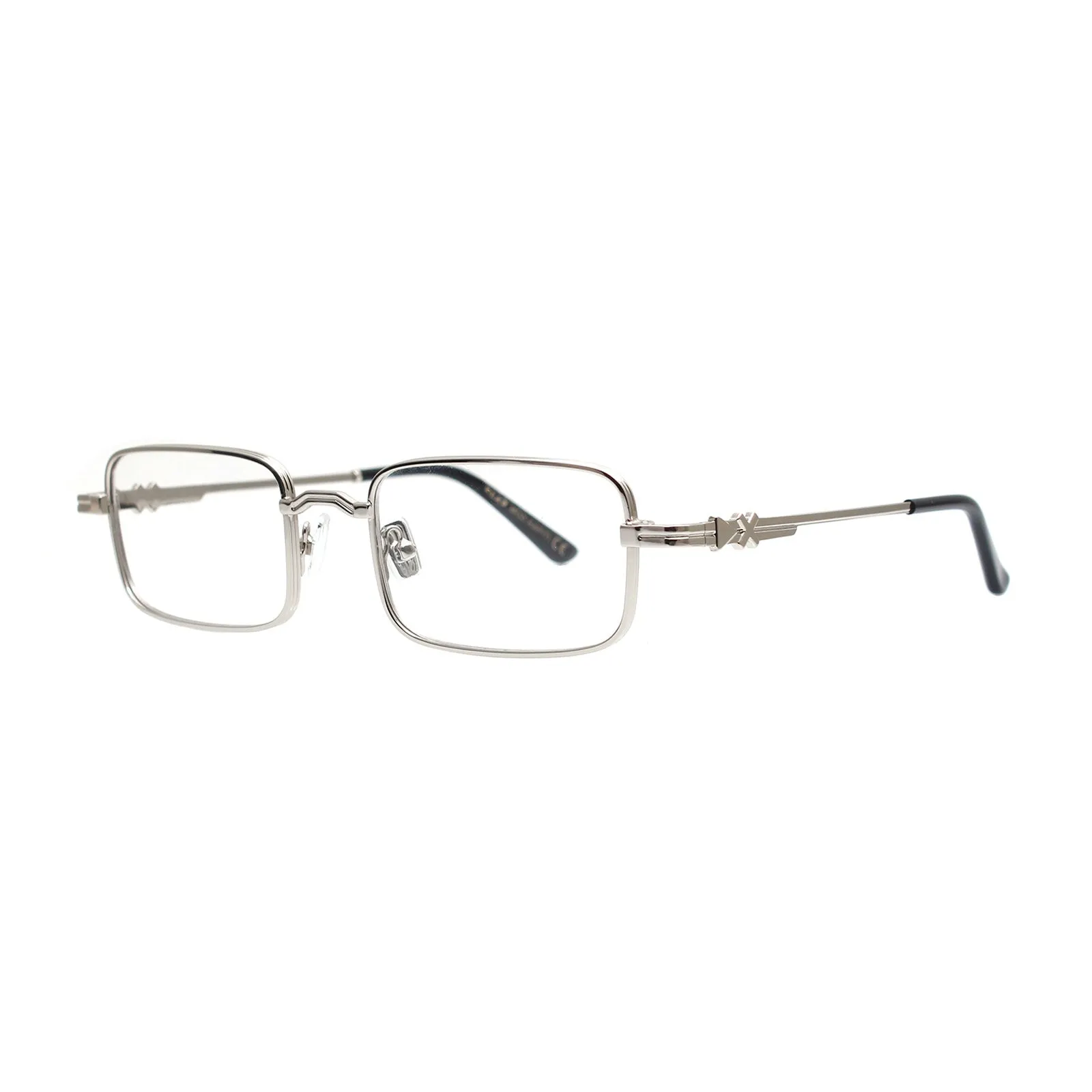 XLAB Unisex Kapiti Montature da vista Metallo Argento Marrone Squadrata Fotocromatiche - immagine 1