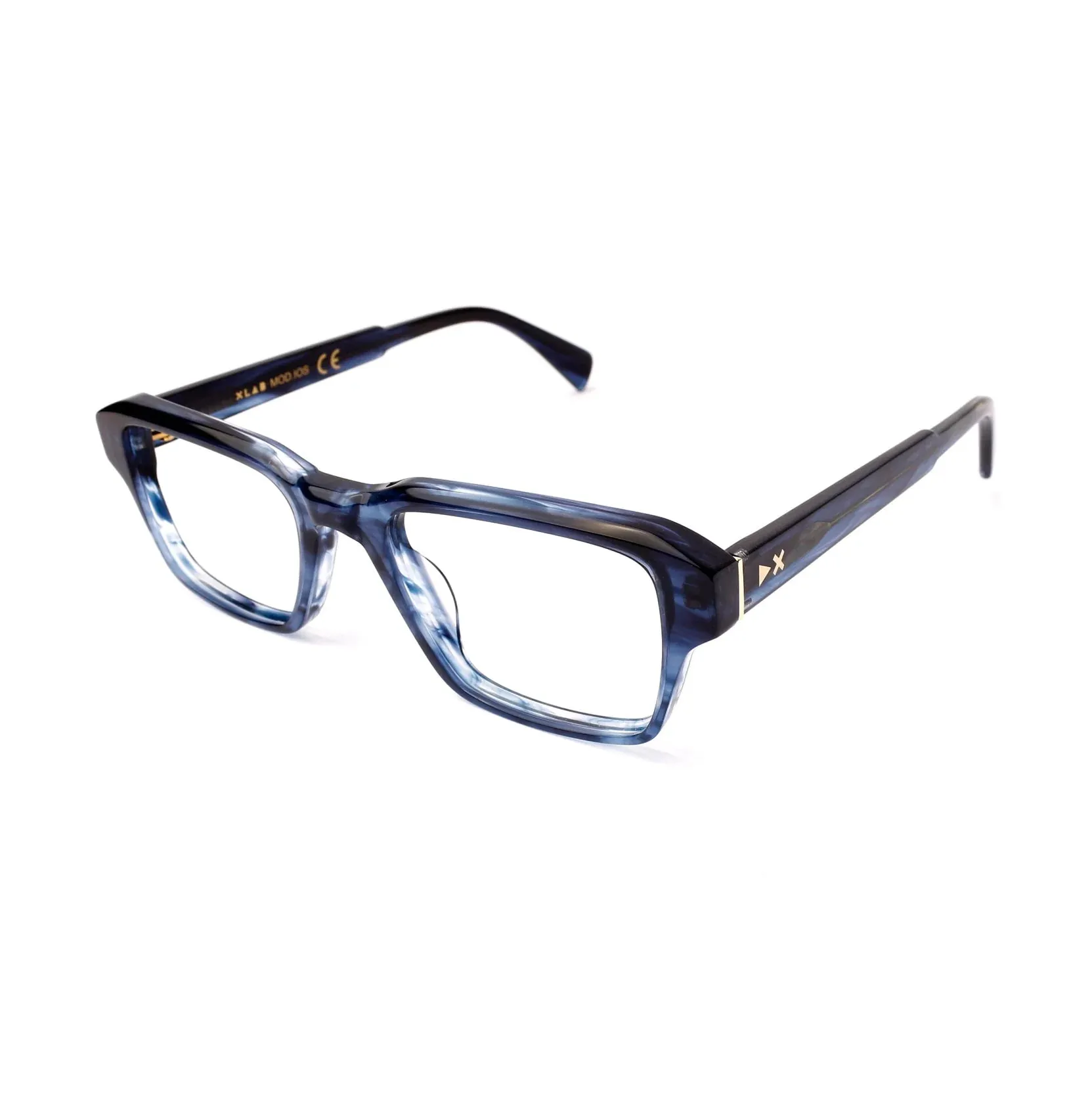 XLAB Ios Montature da vista Acetato Blu Grigio Squadrata Fotocromatiche - immagine 1