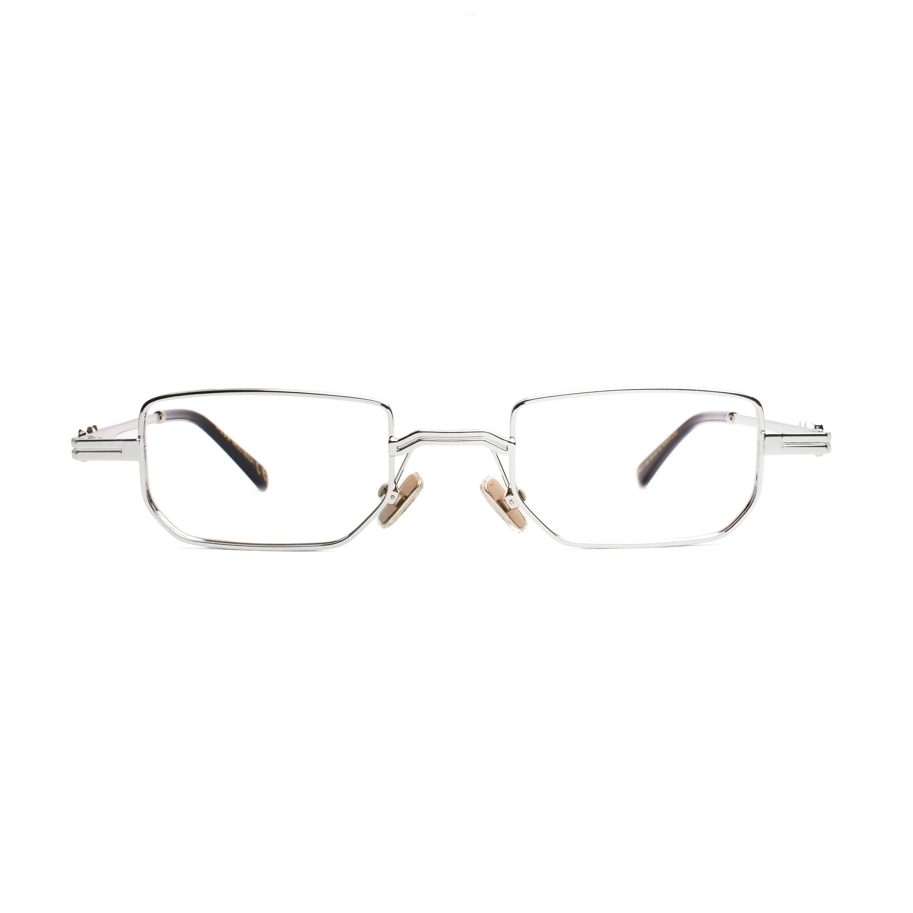 XLAB Unisex Ibiza Montature da vista Metallo Argento Squadrata Anti-luce blu Anti luce blu - per PC - immagine 2