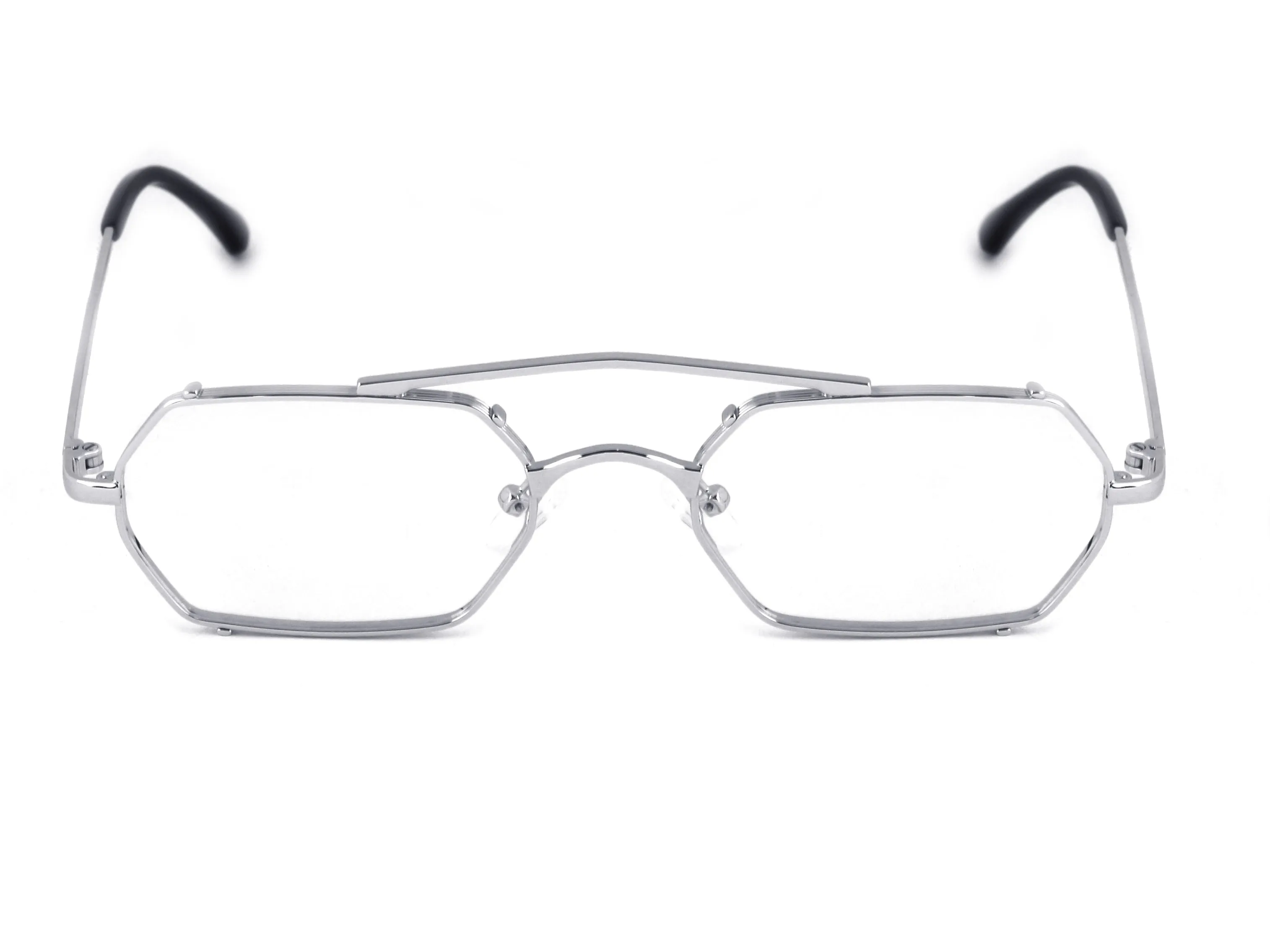 XLAB Unisex Honsu Montature da vista Metallo Argento Geometrica Antiriflesso Antiriflesso - immagine 4