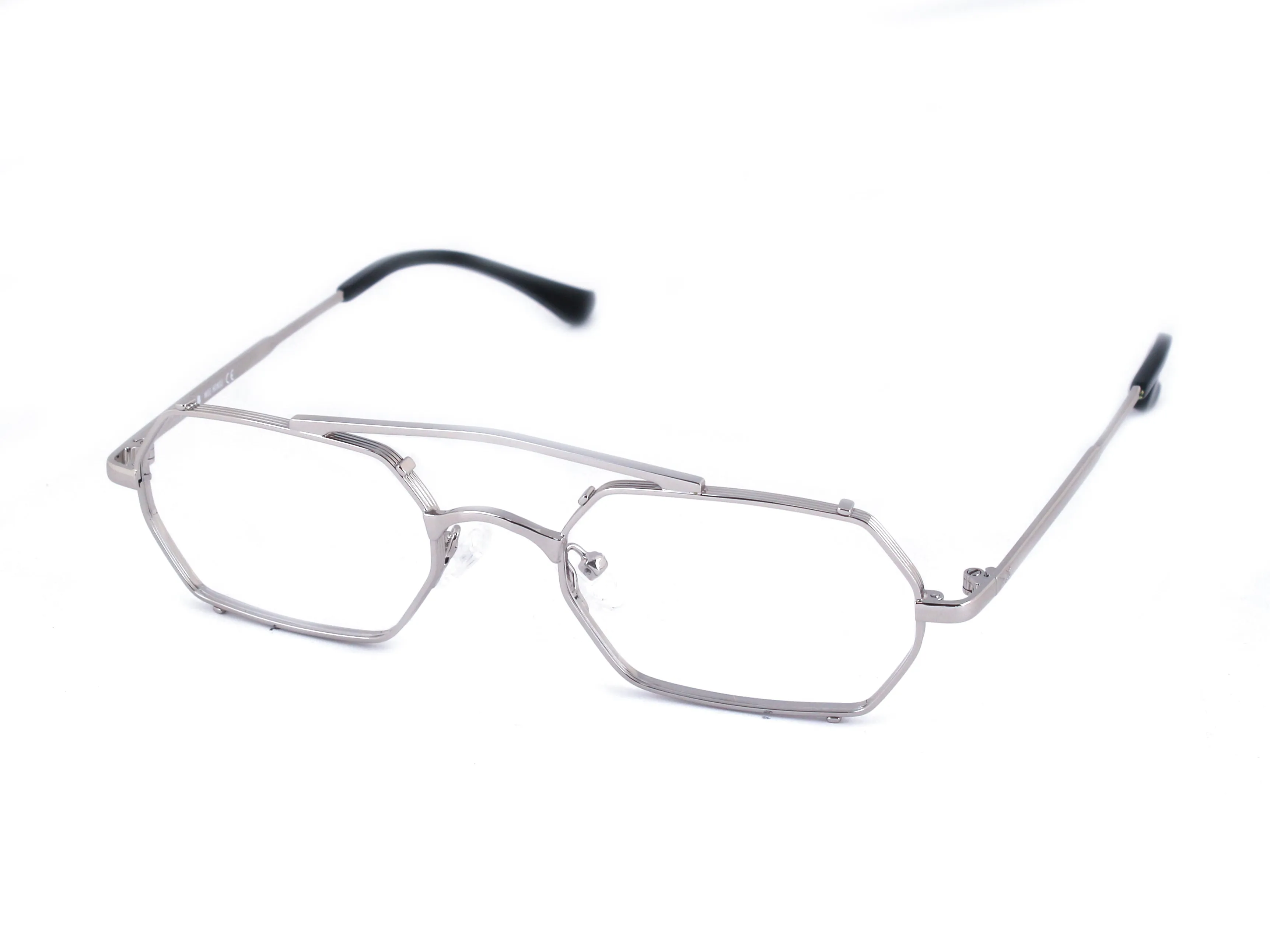 XLAB Unisex Honsu Montature da vista Metallo Argento Grigio Geometrica Fotocromatiche - immagine 1