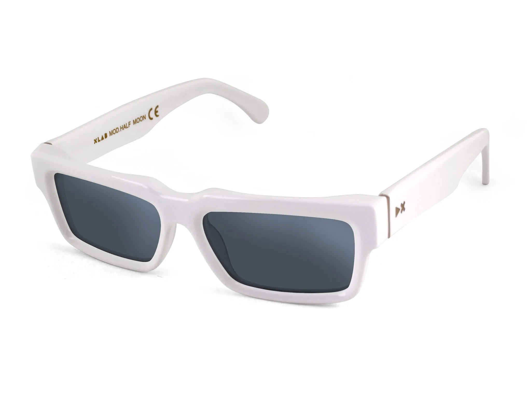 XLAB Unisex Half Moon Montature da vista Acetato Bianco Squadrata Antiriflesso Antiriflesso - immagine 3