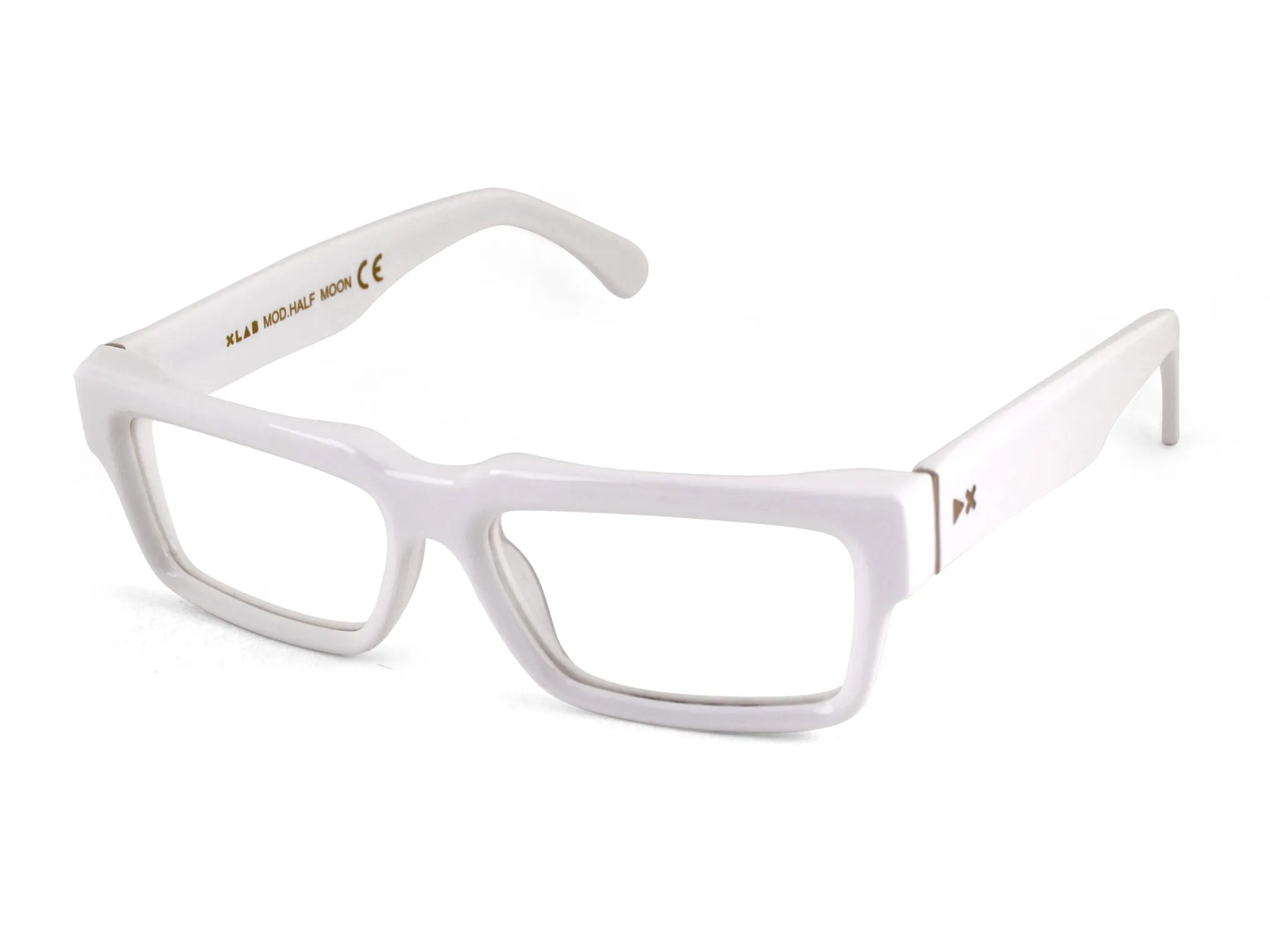 XLAB Unisex Half Moon Montature da vista Acetato Nero Squadrata Anti-luce blu Anti luce blu - per PC - immagine 1