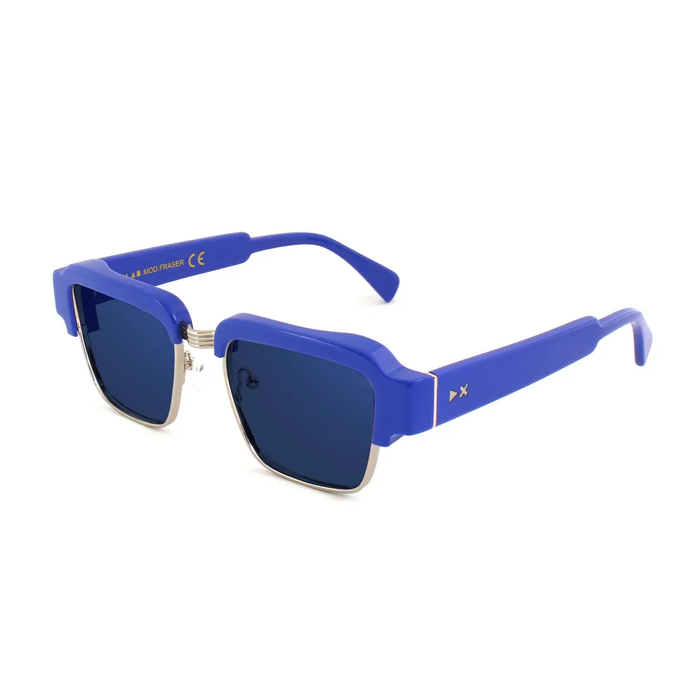 XLAB Unisex Fraser Montature da vista Acetato Blu Squadrata Anti-luce blu Anti luce blu - per PC - immagine 4