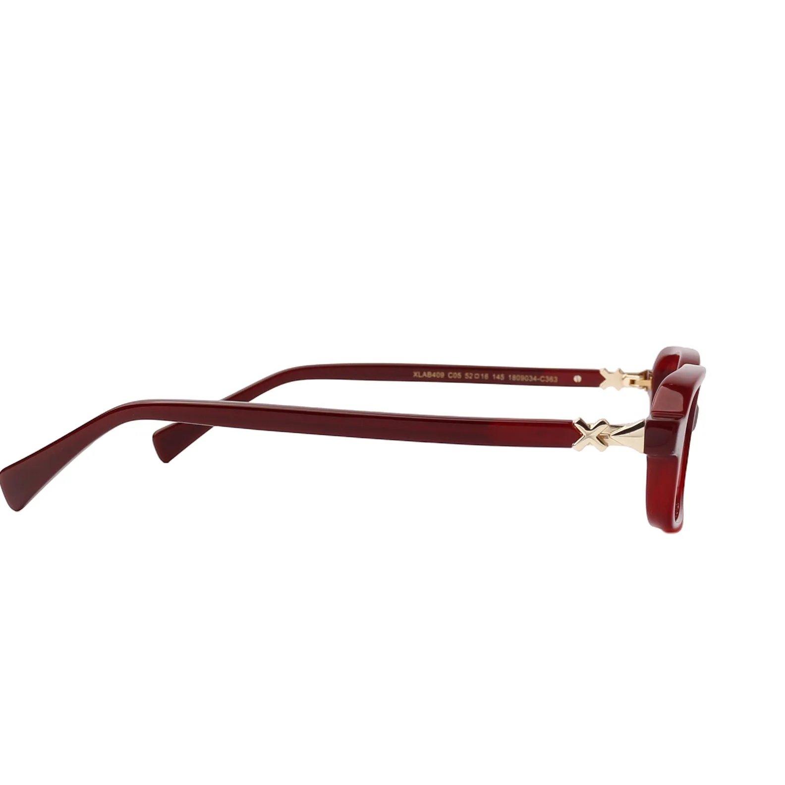 XLAB Unisex Filicudi Montature da vista Acetato Bordeaux Squadrata Antiriflesso Antiriflesso - immagine 3