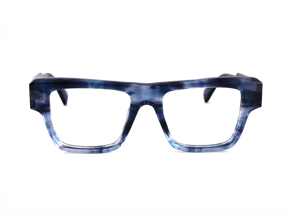 XLAB Uomo Carney Montature da vista Acetato Nero Marrone Squadrata Fotocromatiche - immagine 2