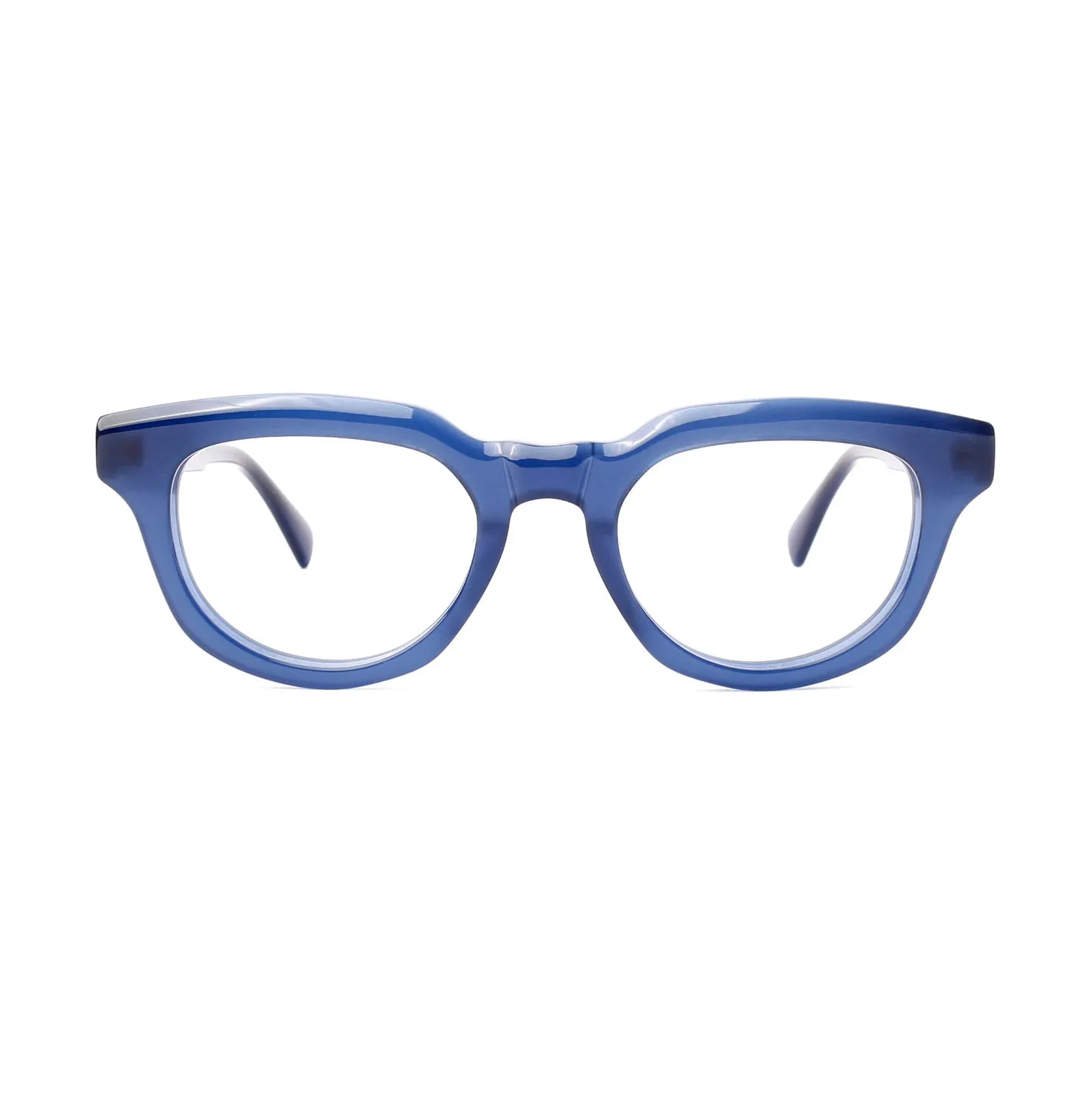 XLAB Alicudi Montature da vista Acetato Bordeaux Rotonda Anti-luce blu Anti luce blu - per PC - immagine 2