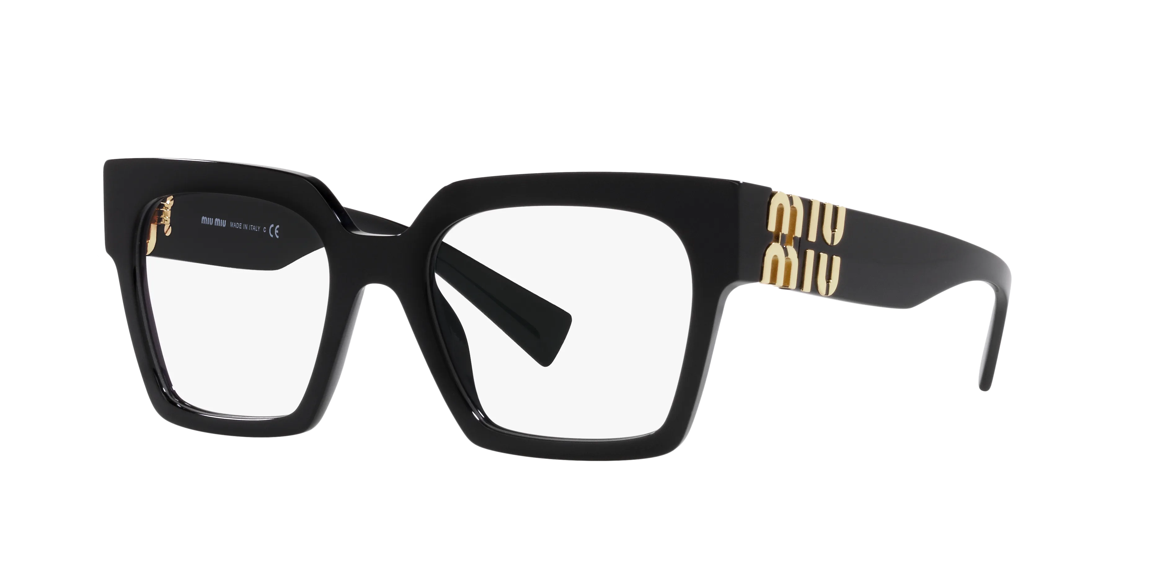 Miu Miu MU 04UV 1AB1O1 Montature da vista Acetato Nero Squadrata Normale - immagine 1