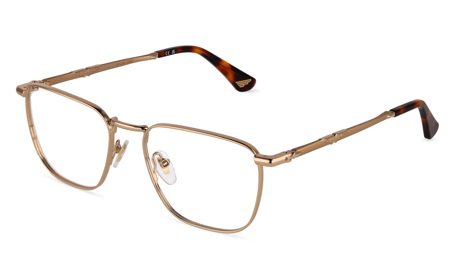 Police VPLU62 ORIGINS CLASSIC 5 349 Montature da vista Metallo Oro Squadrata - immagine 1