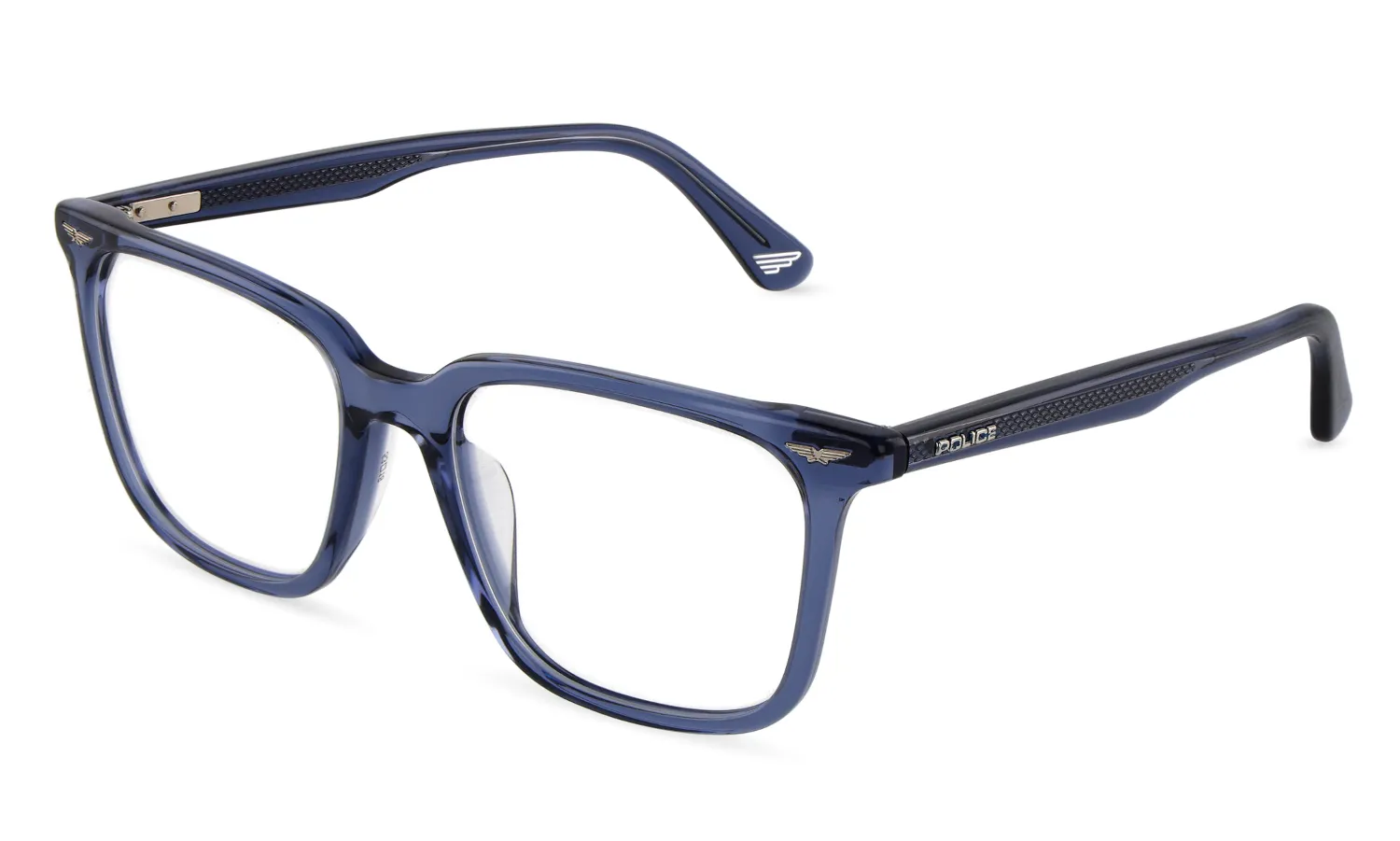 Police VPLU60 GATOR EVO 1 955 Montature da vista Acetato Blu Squadrata - immagine 1