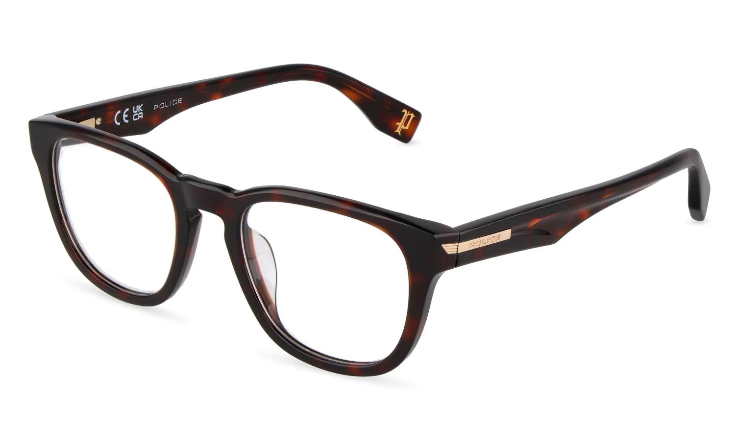 Police VPLU56 NERVE 3 722 Montature da vista Acetato Havana Squadrata - immagine 1