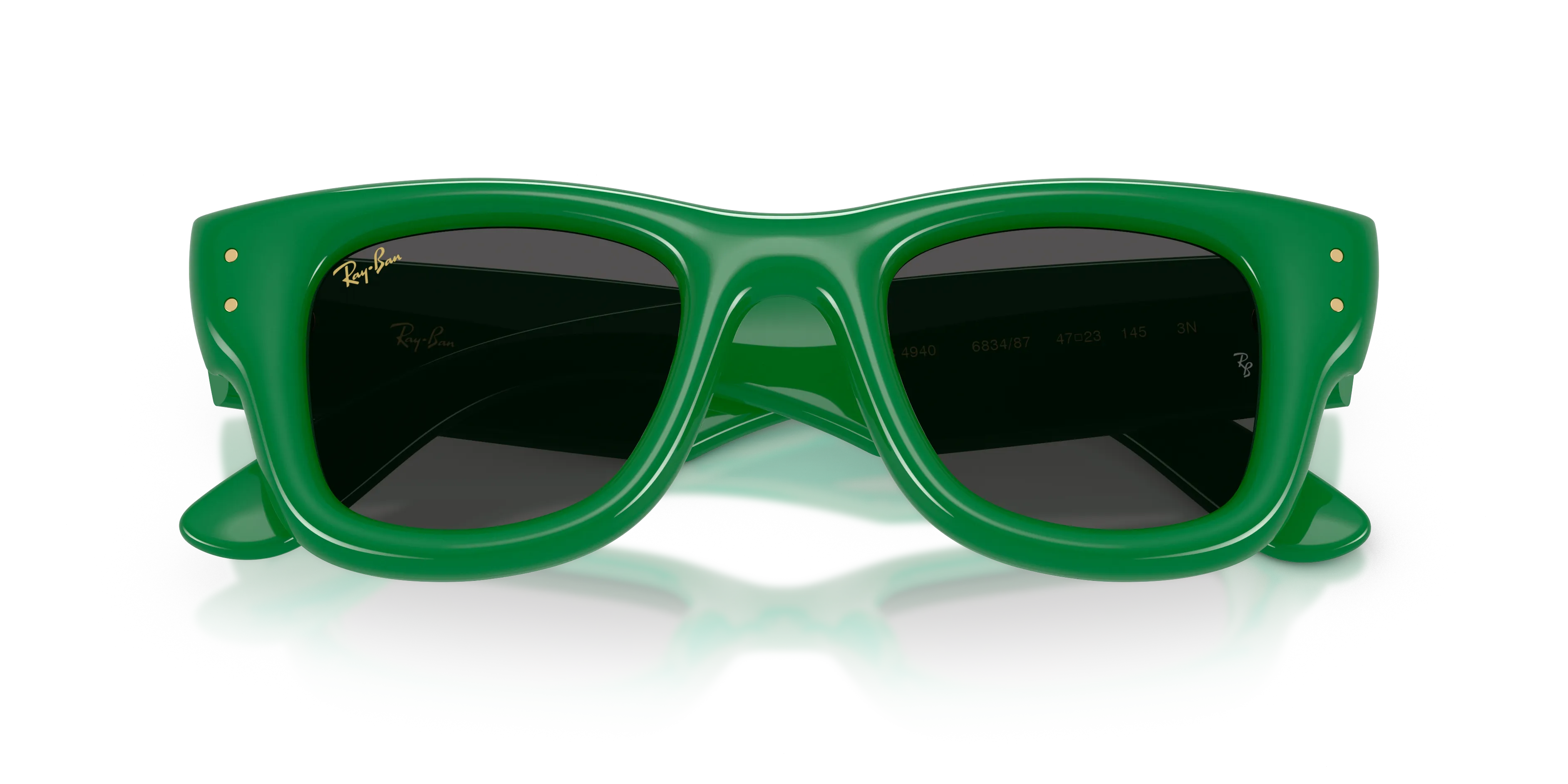 Ray - Ban RB4940 WAYFARER PUFFER 683487 Occhiali da sole Nylon Verde [""] Squadrata Normale - immagine 2