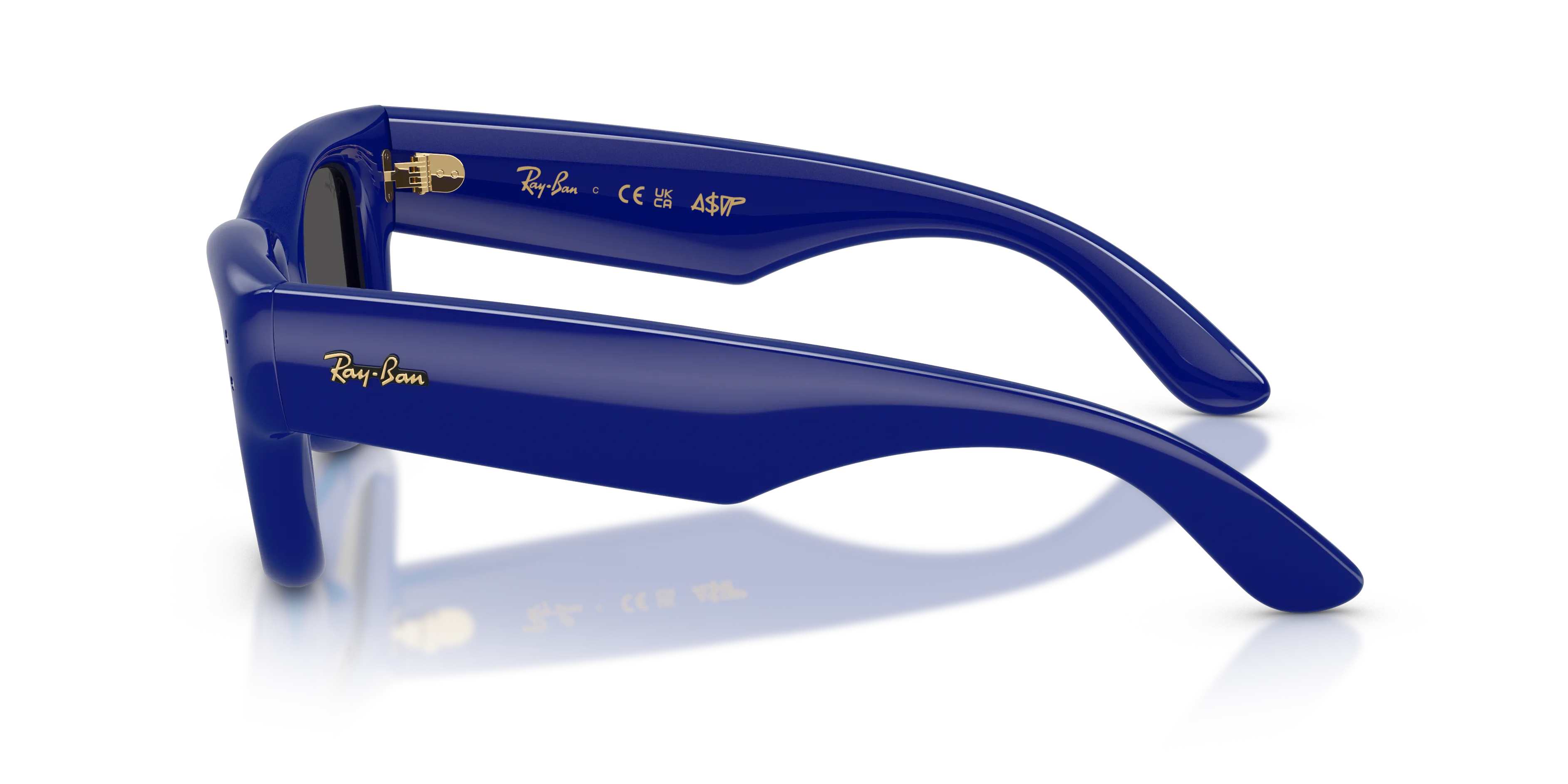 Ray - Ban RB4940 WAYFARER PUFFER 683387 Occhiali da sole Nylon Blu [""] Squadrata Normale - immagine 4