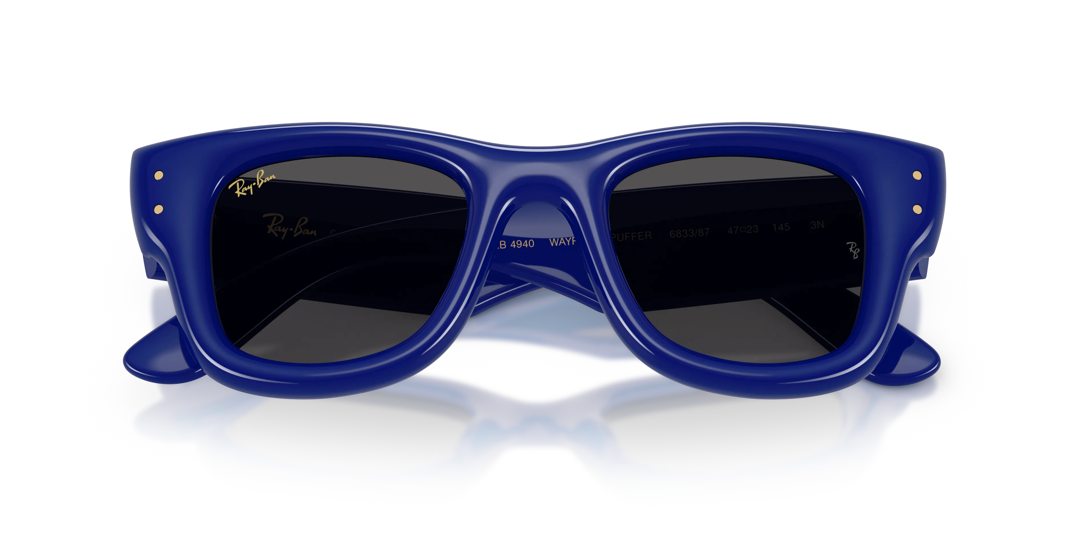 Ray - Ban RB4940 WAYFARER PUFFER 683387 Occhiali da sole Nylon Blu [""] Squadrata Normale - immagine 2