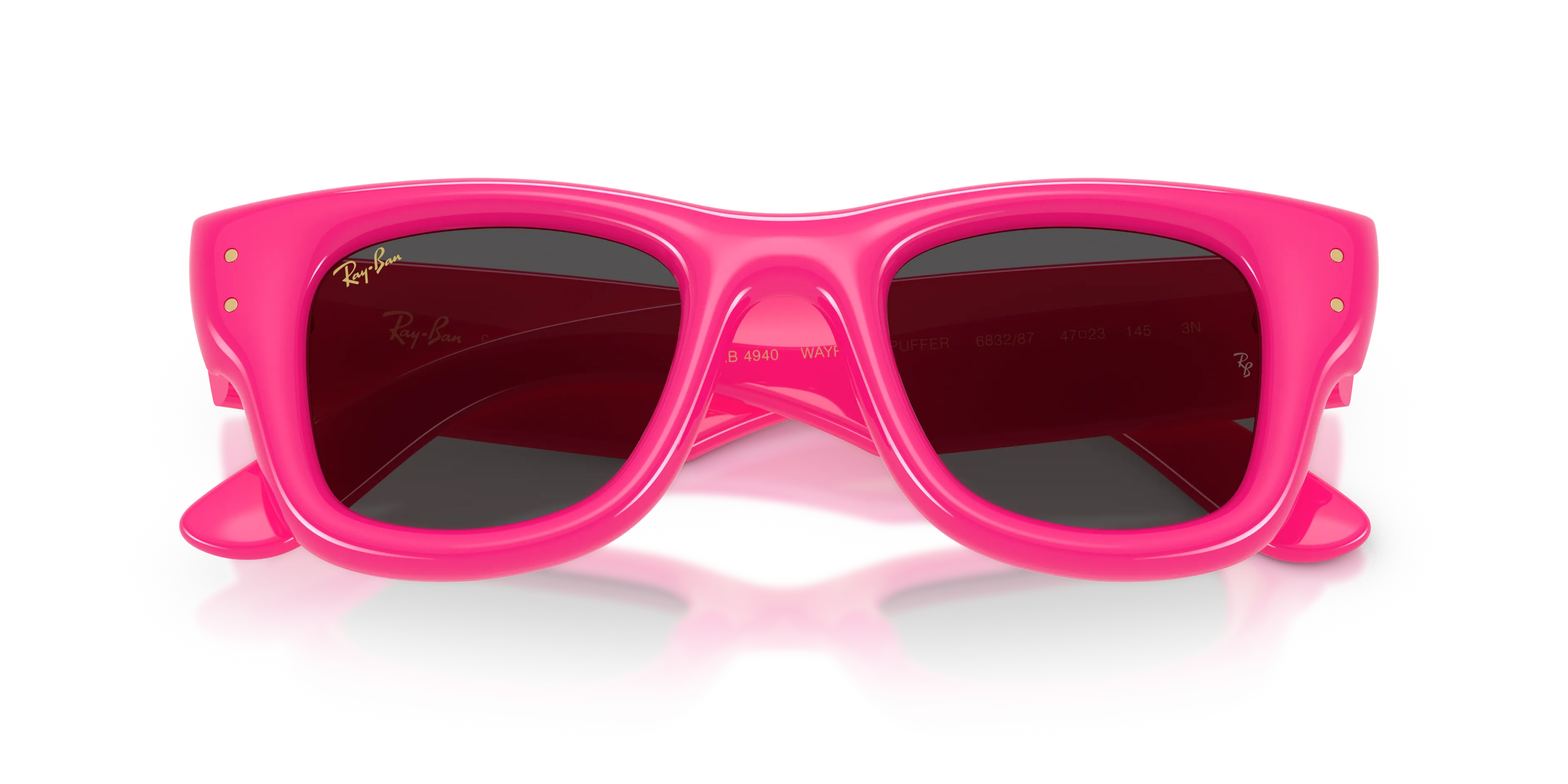 Ray - Ban RB4940 WAYFARER PUFFER 683287 Occhiali da sole Nylon Rosa [""] Squadrata Normale - immagine 2