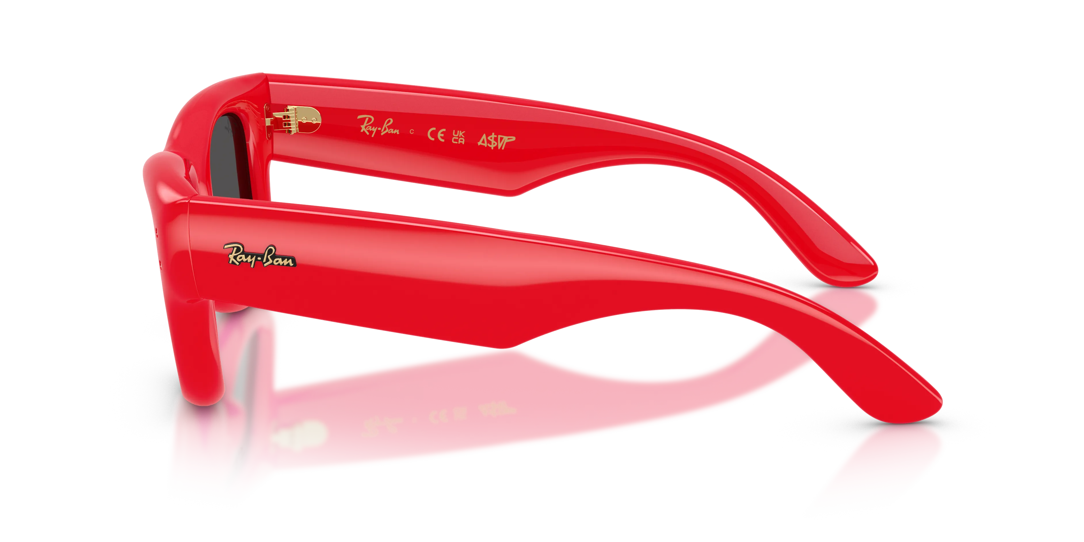 Ray - Ban RB4940 WAYFARER PUFFER 683187 Occhiali da sole Nylon Rosso [""] Squadrata Normale - immagine 4