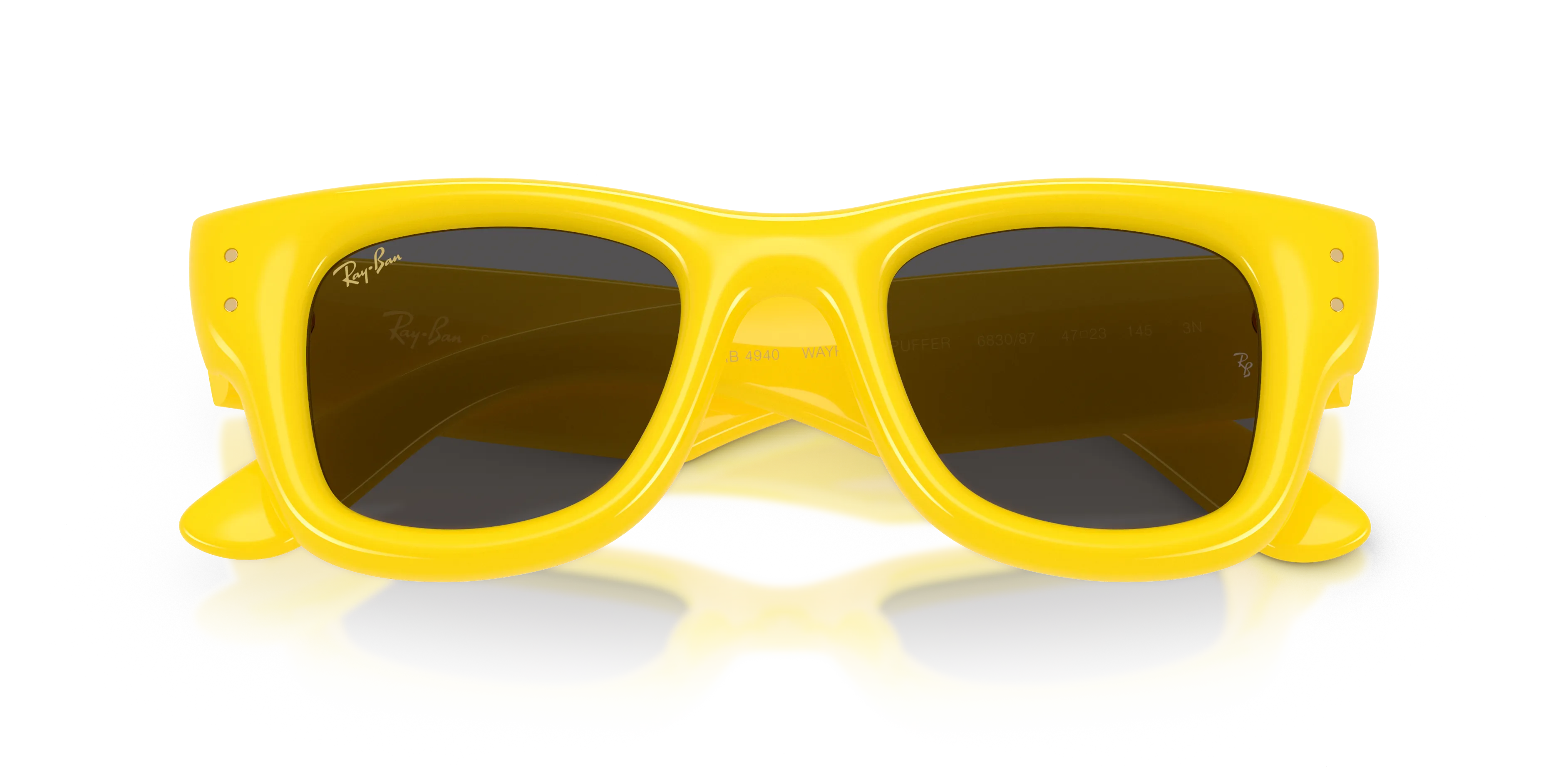 Ray - Ban RB4940 WAYFARER PUFFER 683087 Occhiali da sole Nylon Giallo [""] Squadrata Normale - immagine 2