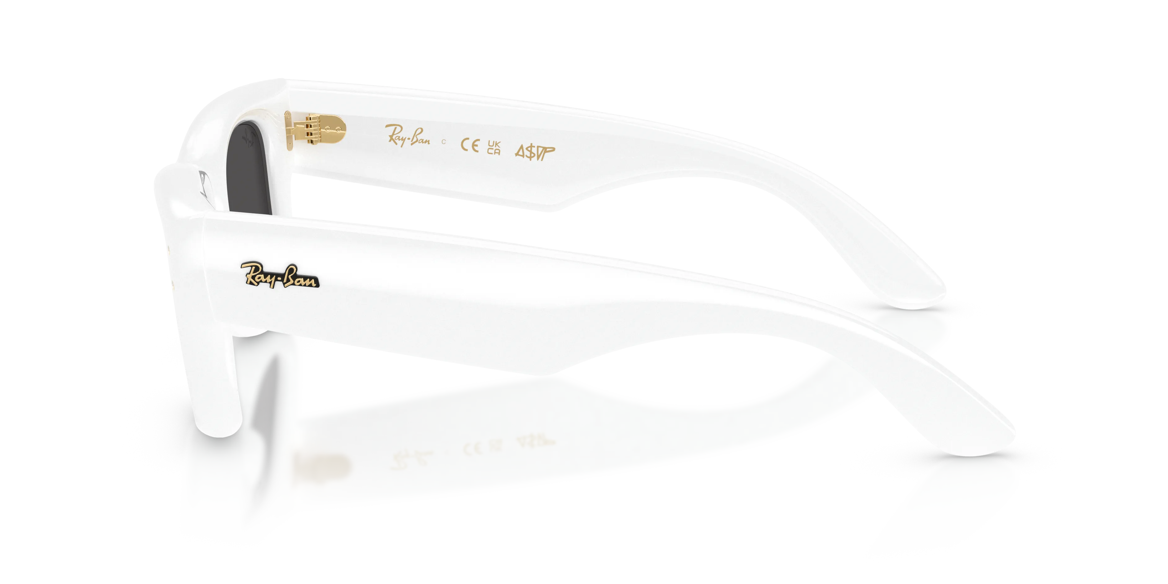 Ray - Ban RB4940 WAYFARER PUFFER 671/87 Occhiali da sole Nylon Bianco [""] Squadrata Normale - immagine 4