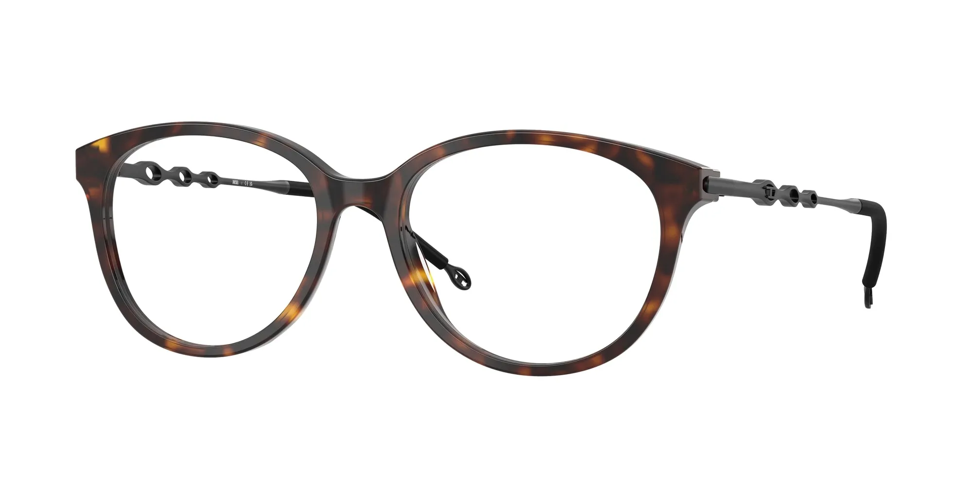 DIESEL DL4007 2003 Montature da vista Acetato Tartaruga Rotonda Normale - immagine 1