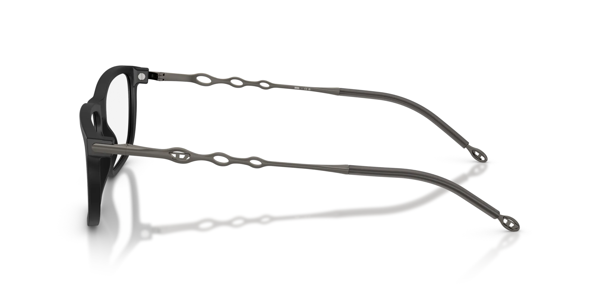 DIESEL DL4006 2002 Montature da vista Acetato Nero Squadrata Normale - immagine 4