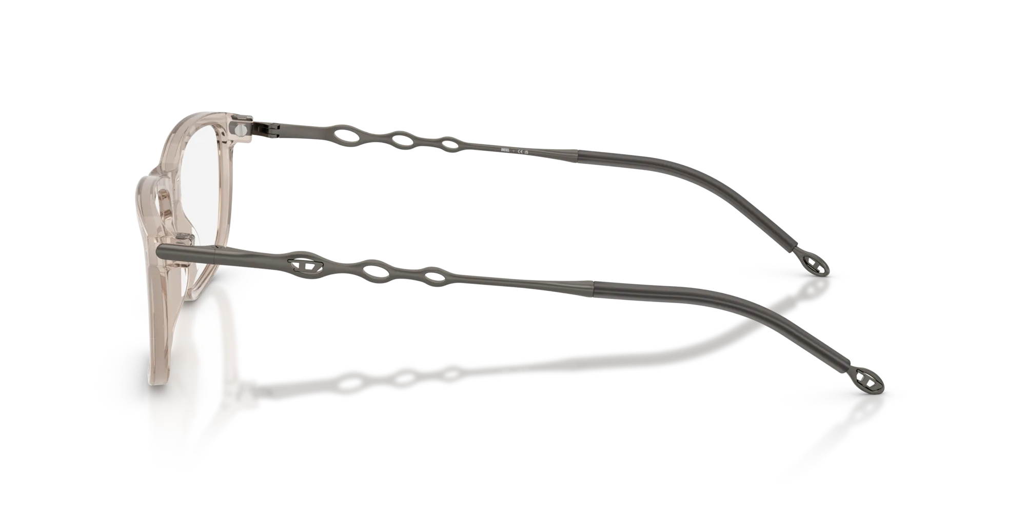 DIESEL DL4006F 2007 Montature da vista Acetato Grigio Squadrata Normale - immagine 4