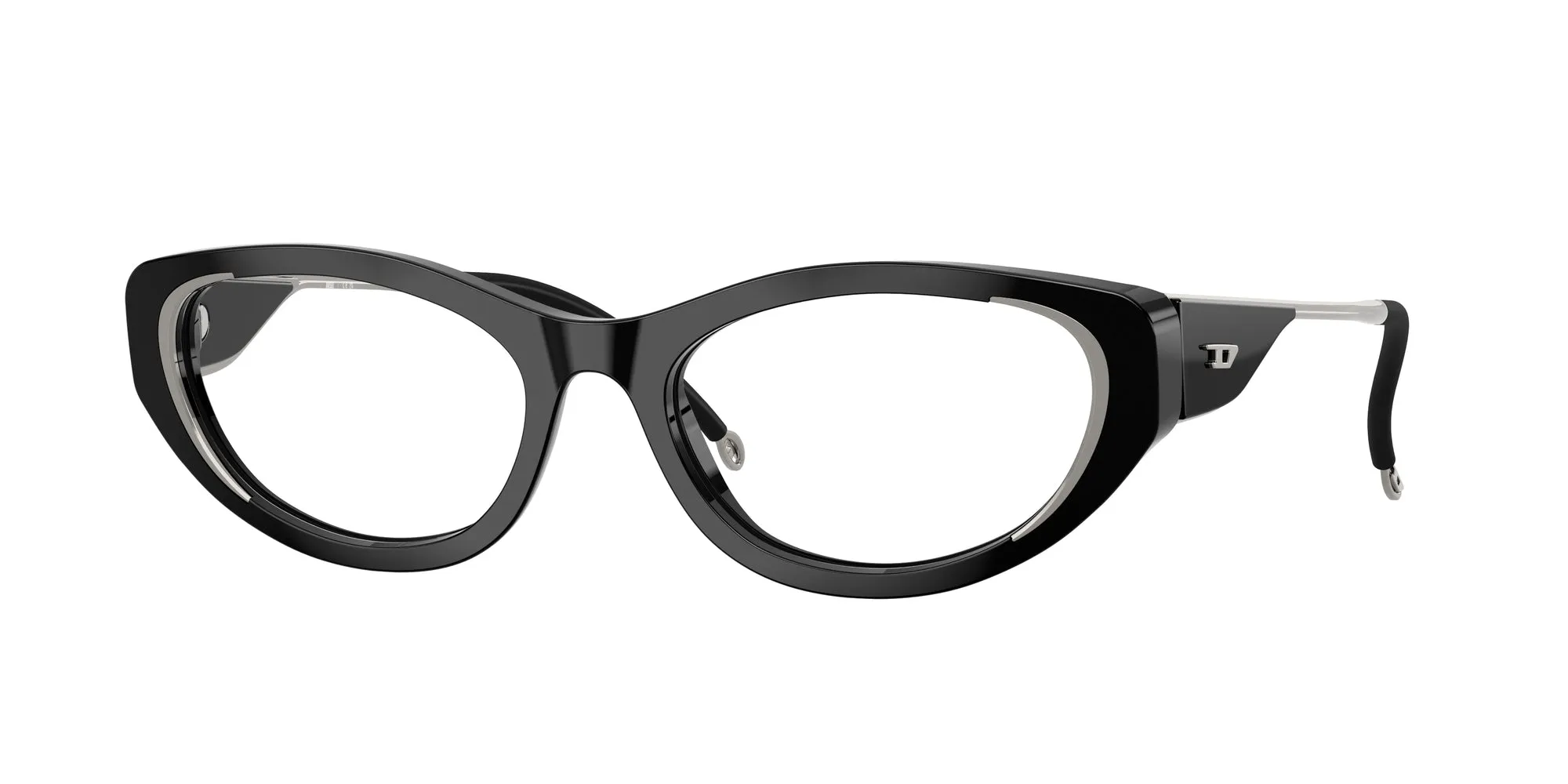 DIESEL DL4004F 2001 Montature da vista Acetato Nero Cat Eye Normale - immagine 1