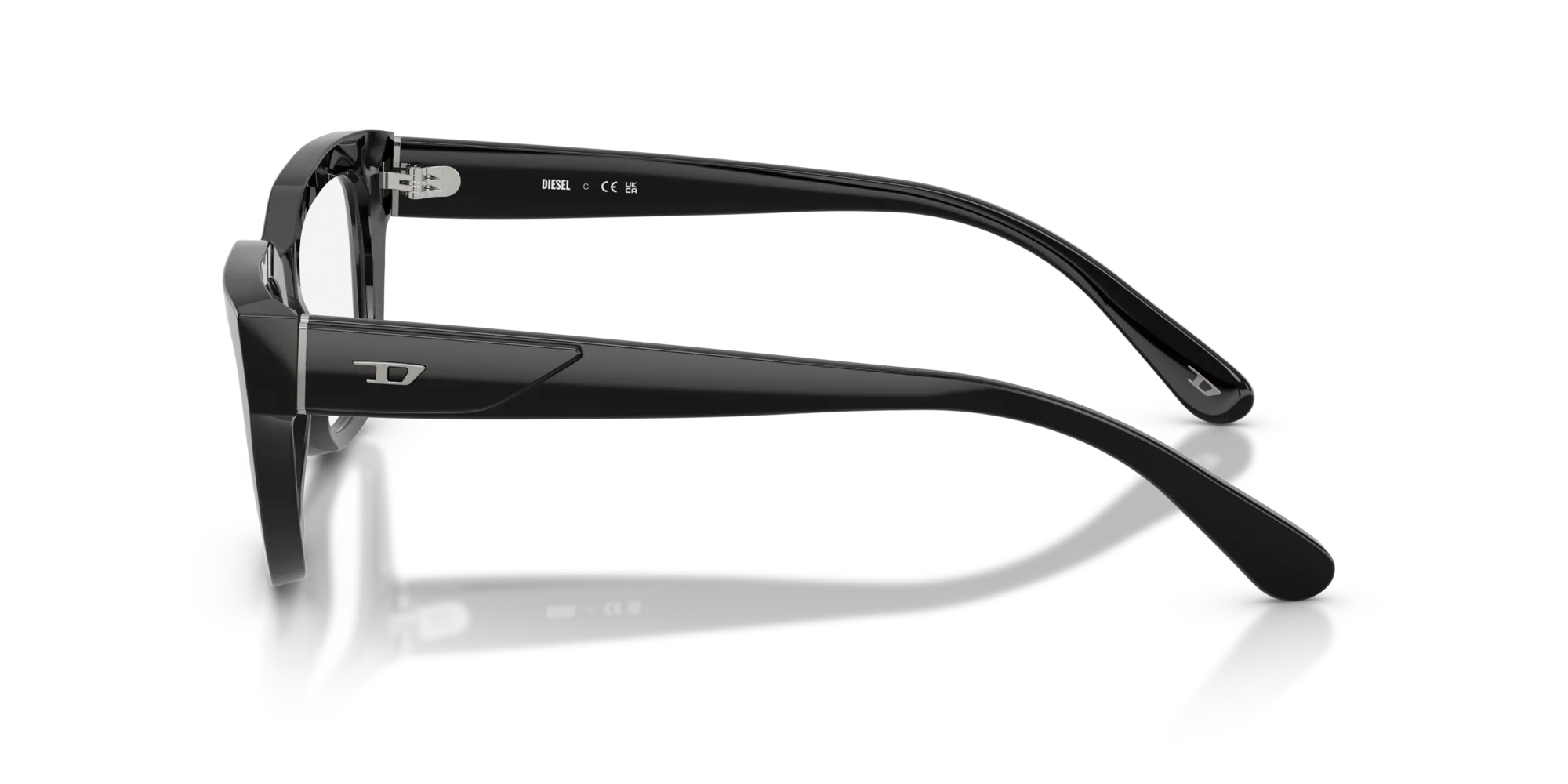 DIESEL DL4003 2001 Montature da vista Acetato Nero Squadrata Normale - immagine 4