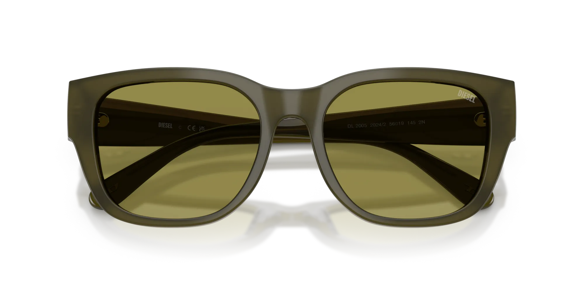 DIESEL DL2005 2024/2 Occhiali da sole Acetato Verde Verde Squadrata Normale - immagine 2