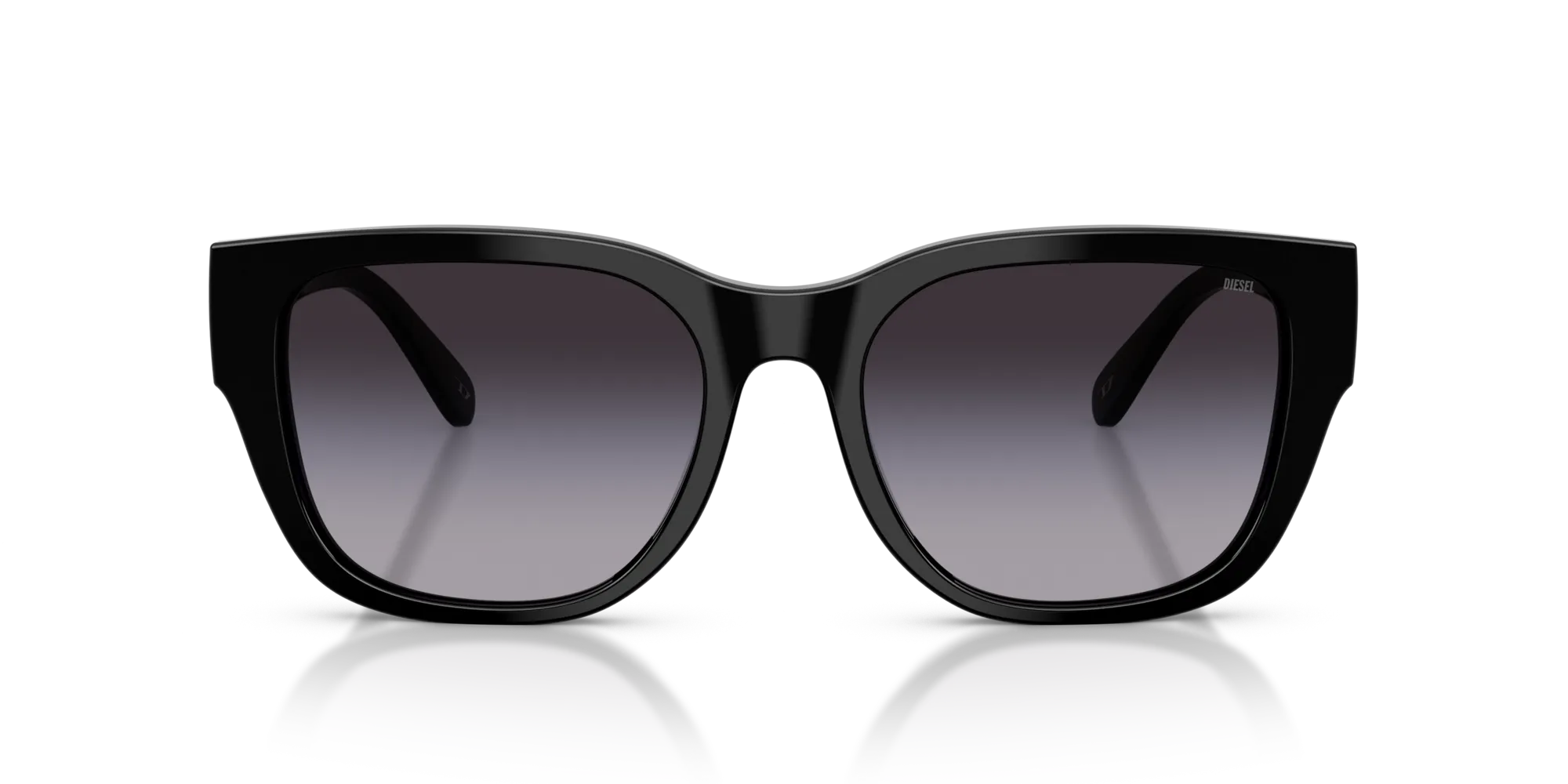 DIESEL DL2005 20018G Occhiali da sole Acetato Nero Grigio Squadrata Normale Sfumato - immagine 3