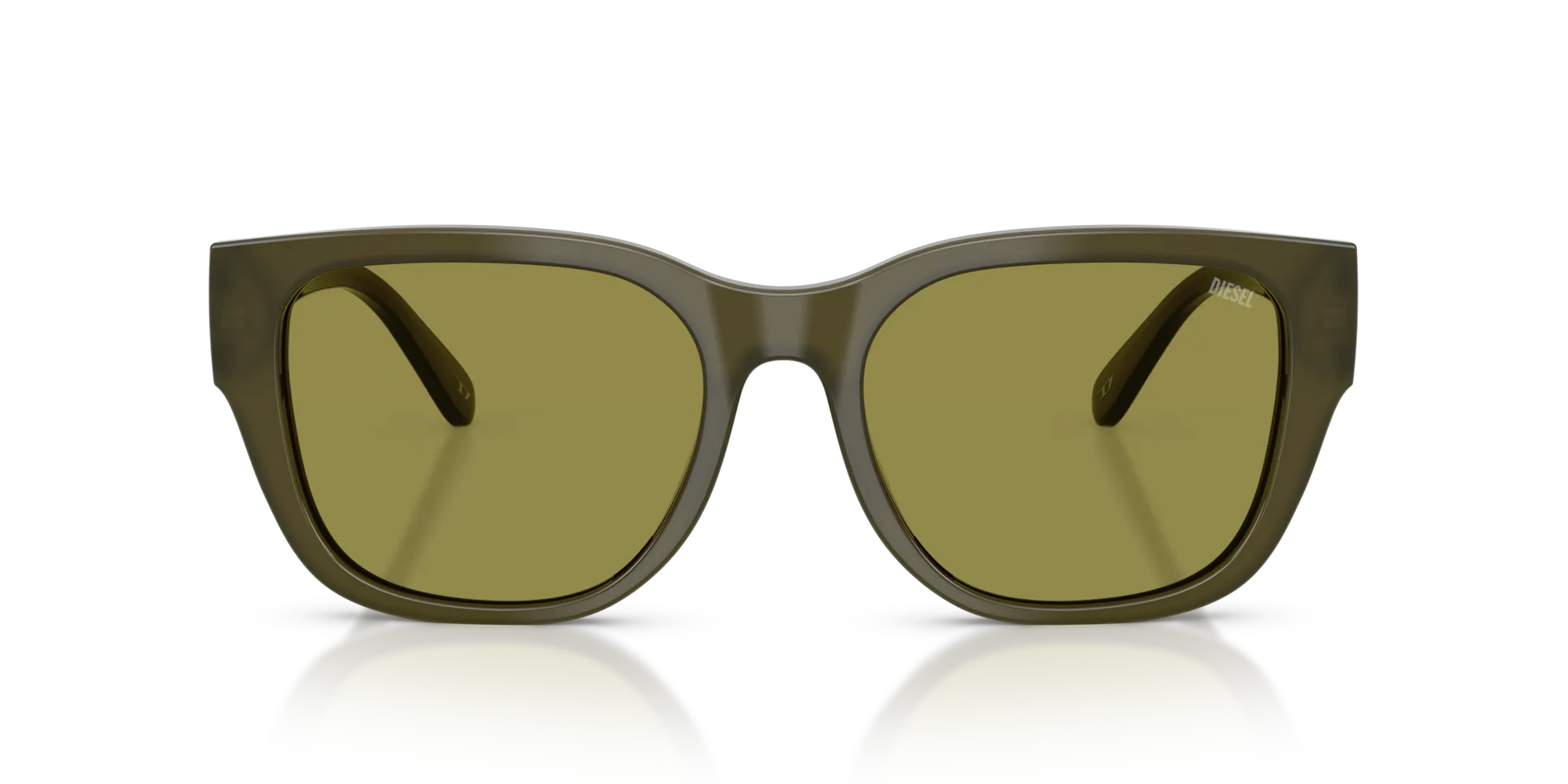 DIESEL DL2005F 2024/2 Occhiali da sole Acetato Verde Verde Squadrata Normale - immagine 3