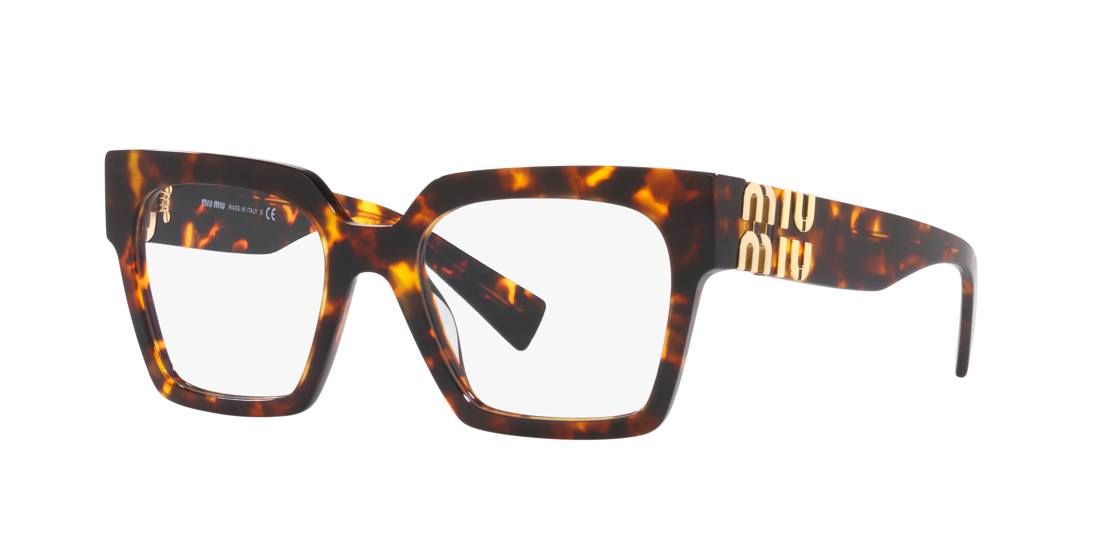 Miu Miu MU 04UV VAU1O1 Montature da vista Acetato Tartaruga Squadrata Normale - immagine 1