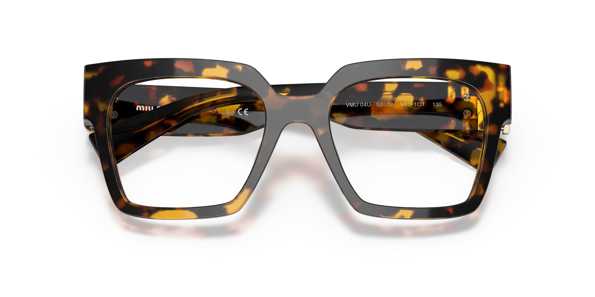 Miu Miu MU 04UV VAU1O1 Montature da vista Acetato Tartaruga Squadrata Normale - immagine 2