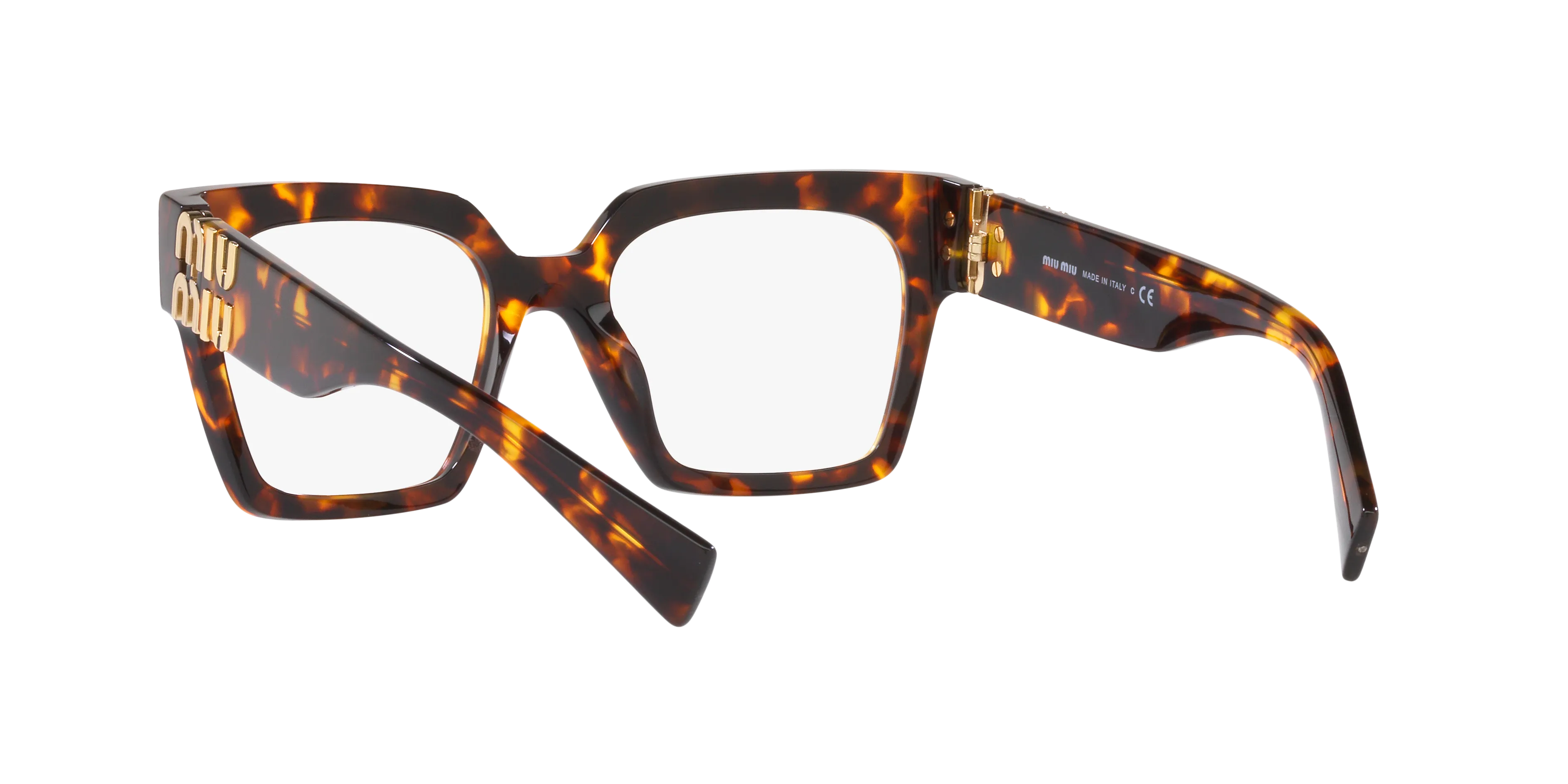 Miu Miu MU 04UV VAU1O1 Montature da vista Acetato Tartaruga Squadrata Normale - immagine 4