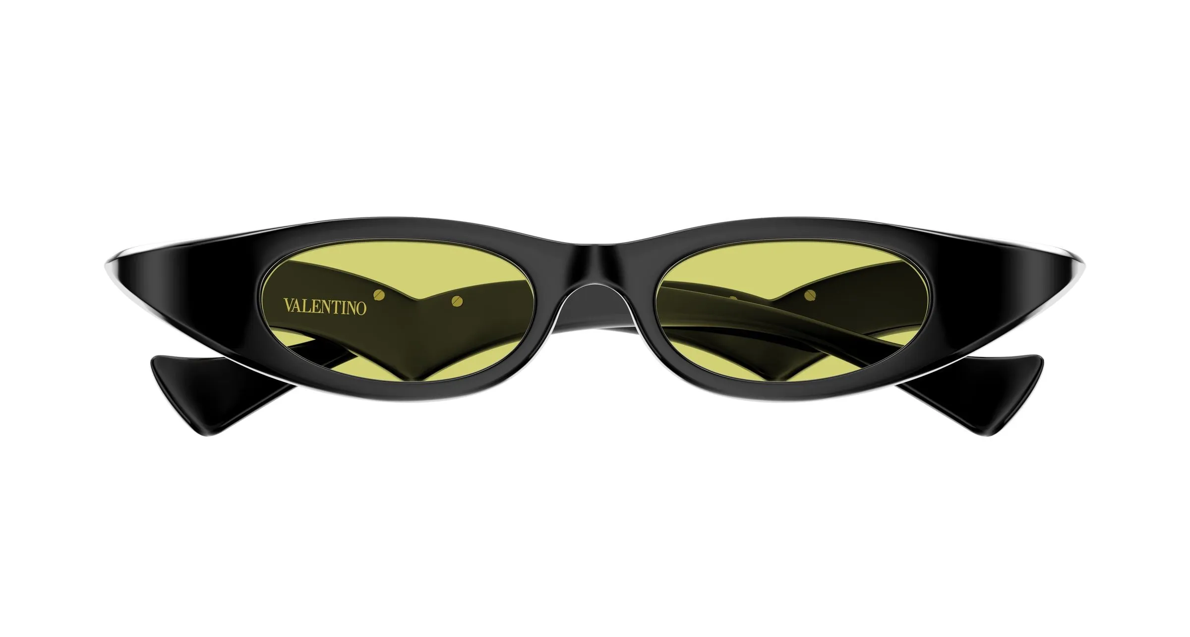 Valentino VG0045S 001 Occhiali da sole Bio-iniettato Nero Giallo Geometrica - immagine 2